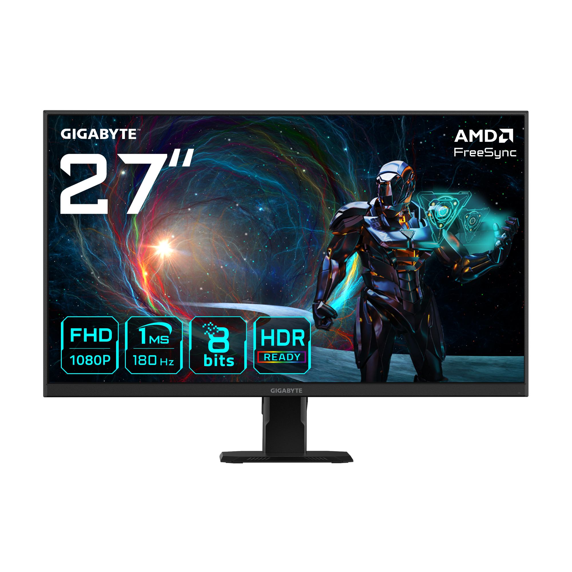 GIGABYTE GS27FA 27 FHD Gaming Monitor - 1920 x 1080, 180Hz, 1ms, 300 cd/m², FreeSync, HDR Ready, HDMI 2.0, Displayport 1.4 (GIGABYTE 27 IPS MONITOR GS27FA)