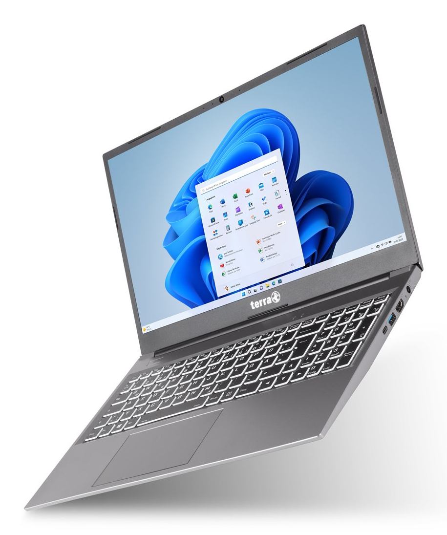 TERRA 1517R Intel® Core™ i3 i3-1315U Laptop 39.6 cm [15.6] Full HD 8 GB DDR4-SDRAM 500 GB SSD Wi-Fi 6 [802.11ax] Windows 11 Pro Grey German (TERRA MOBILE 1517R)