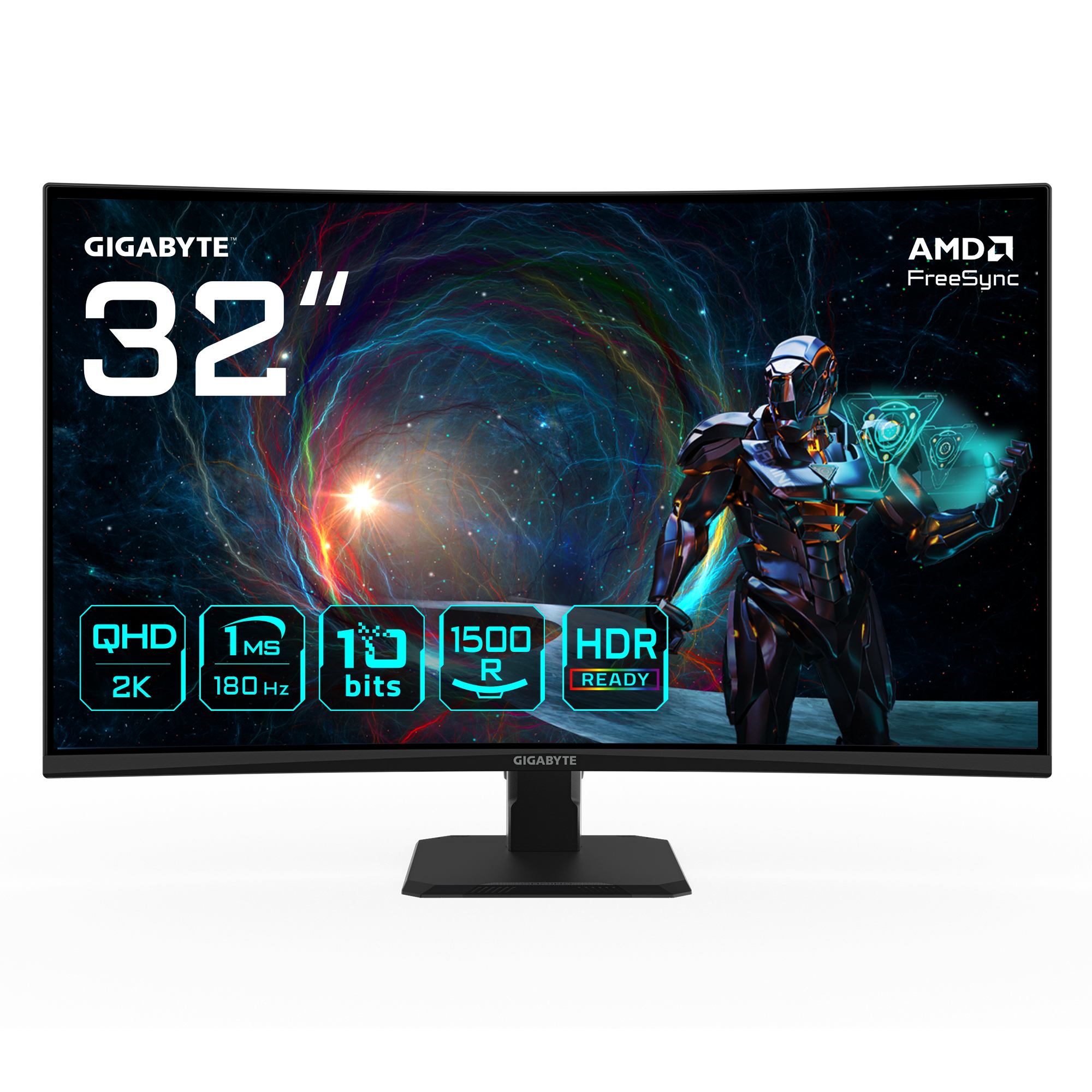 GIGABYTE GS32QCA 31.5 QHD Curved Gaming Monitor (Gigabyte GS32QCA skærm - Kantbelyst LE)