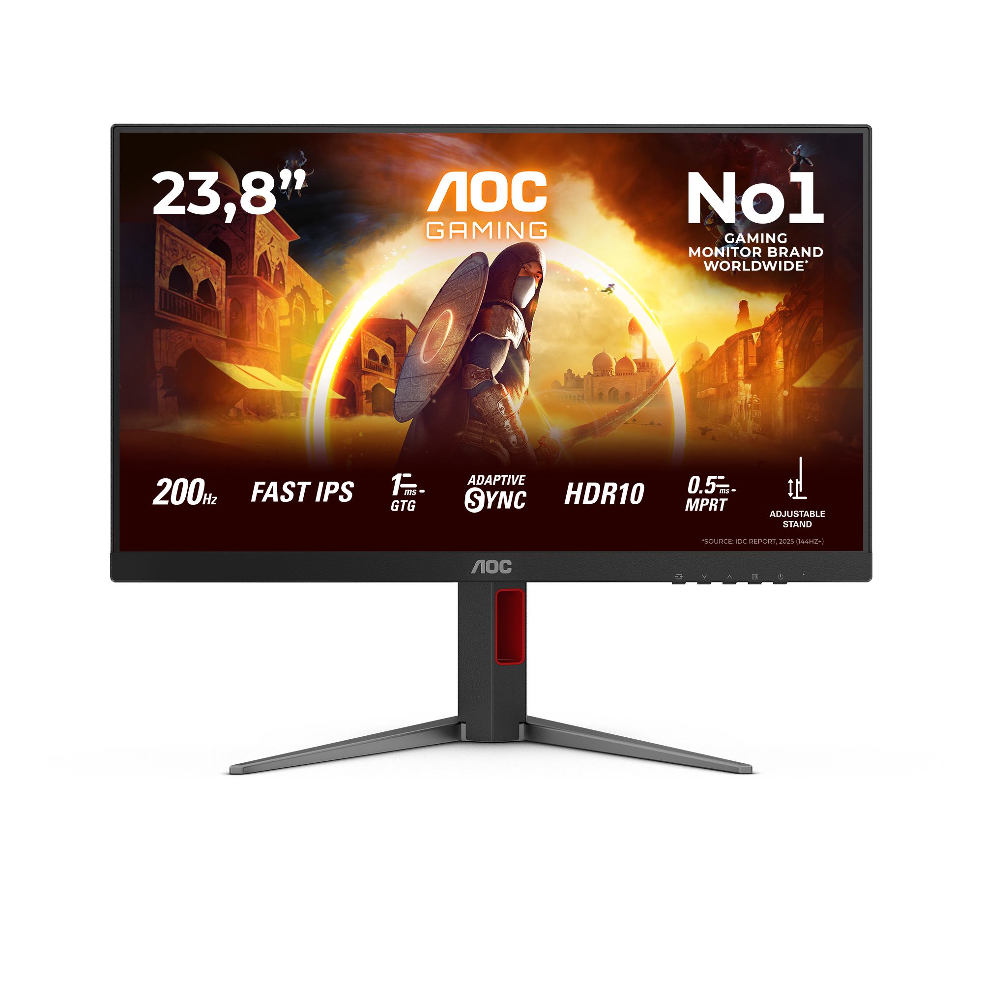 AOC G4 24G4HA computer monitor 60.5 cm [23.8] 1920 x 1080 pixels Full HD LED Black, Red (AOC skærm - WLED - 24 - Full HD 1920x)
