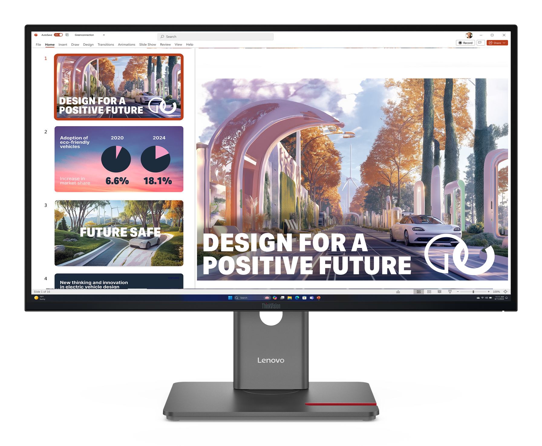Lenovo ThinkVision P27QD-40 Monitor (Lenovo ThinkVision P27QD-40 - LED monitor - 27 - 2560 x 1440 QHD @ 120 Hz - IPS - 350 cd/m² - 1500:1 - 4 ms - HDMI, DisplayPort - raven black)