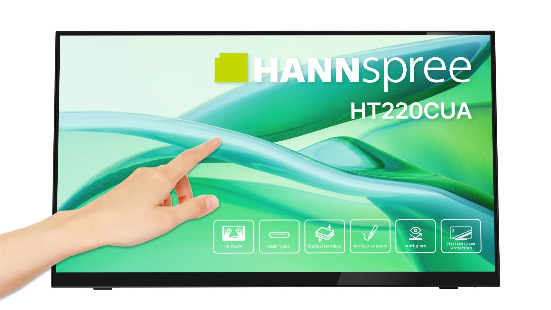 Hannspree HT220CUA computer monitor 54.5 cm [21.4] 1920 x 1080 pixels Full HD LED Touchscreen Black (22 TOUCH OPTICAL USB HUB MPP2 SUP)