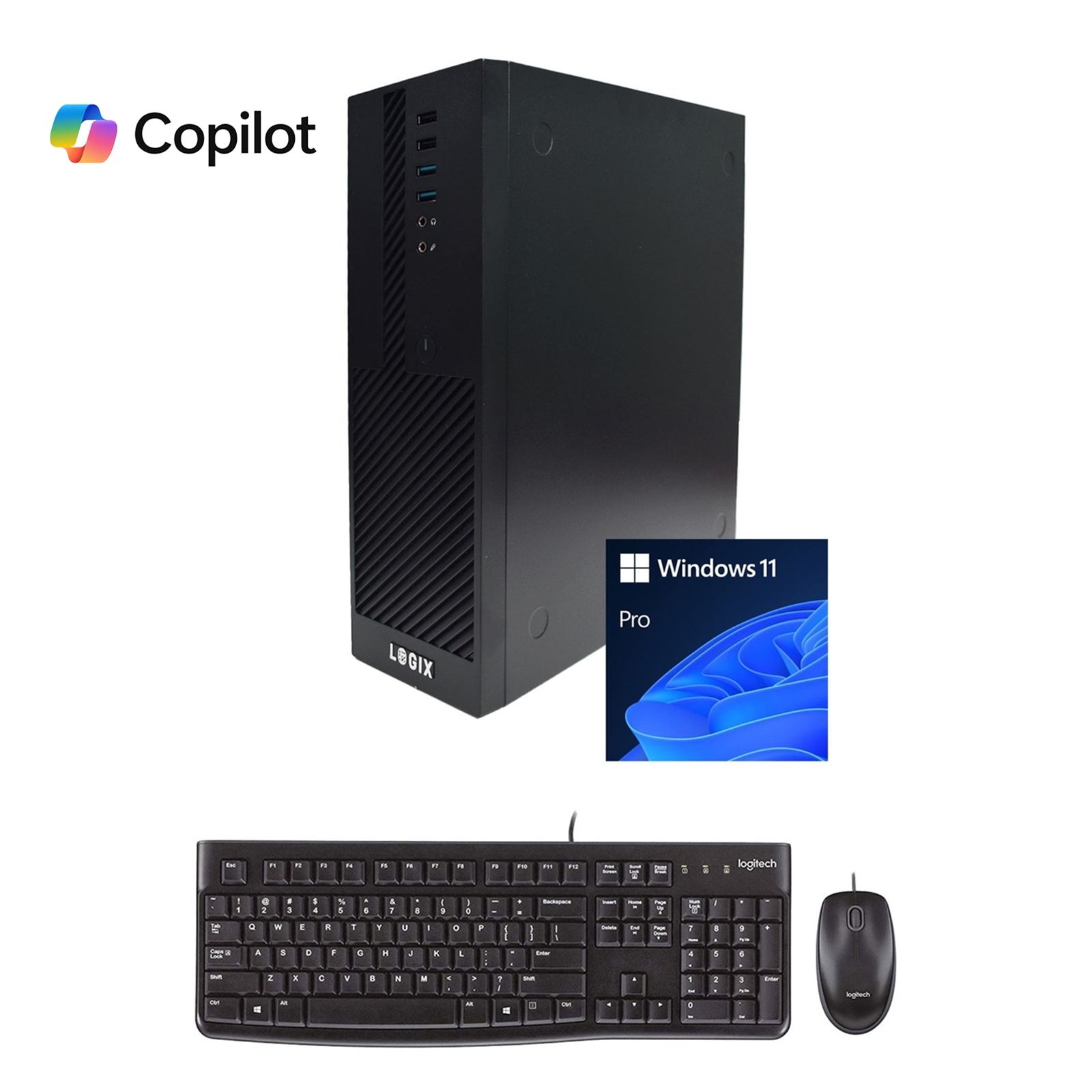 LOGIX 14th Gen Intel Core i5 10 Core Small Form Factor SFF Business / Education PC with 16GB RAM 1TB SSD Windows 11 Pro Keyboard Mouse & 3 Year Warranty Intel® Core™ i5 DDR4-SDRAM Black (LOGIX 14th Gen Intel Core i5 10 Core Small Form Factor SFF Business / Education PC with 16GB RAM, 1TB SSD, Windows 11 Pro, Keyboard, Mouse & 3 Year Warranty)