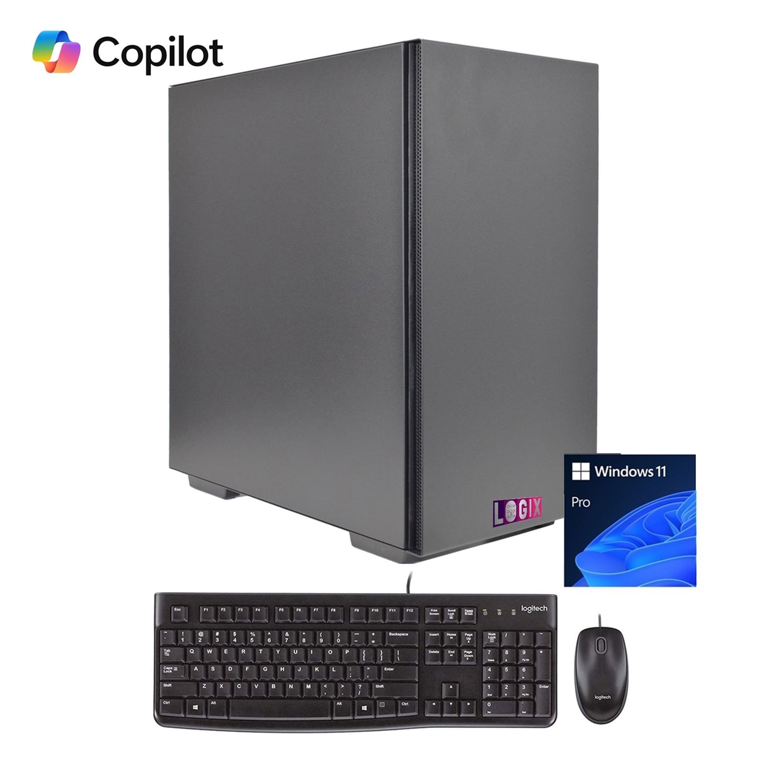 LOGIX Intel Core i3 14th Gen Quad Core 16GB RAM with 500GB SSD Wireless Business / Education Desktop PC with Windows 11 Pro plus Keyboard & Mouse Intel® Core™ i3 Workstation Black (LOGIX Intel Core i3 14th Gen Quad Core 16GB RAM with 500GB SSD Business / Education Desktop PC with Windows 11 Pro plus Keyboard & Mouse)