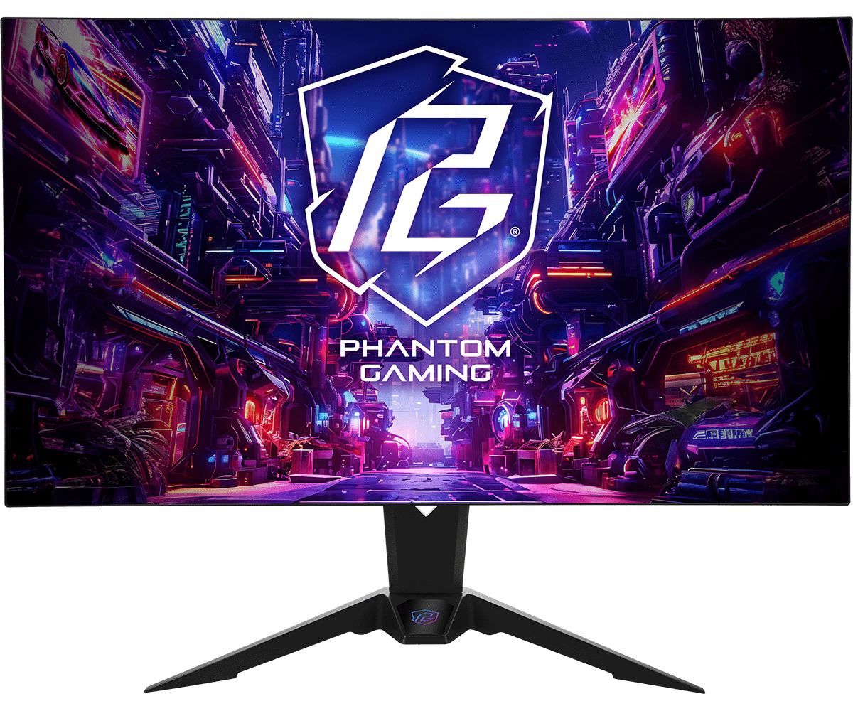 Asrock PGO32UFS computer monitor 80 cm [31.5] 3840 x 2160 pixels 4K Ultra HD OLED Black (ASRock Phantom Gaming PGO32UFS 32 Inch 4K/ UHD [3840 x 2160] Flat WOLED Gaming Monitor, 240Hz 0.03ms [GTG] Response Time, 2 x HDMI 2.1; 1 x DisplayPort 1.4, 1 x Type-C [DP Alt Mode / PD 15W], Height, Swivel, Tilt Adjustment, Integrated Wi-Fi Antenna [Comp)