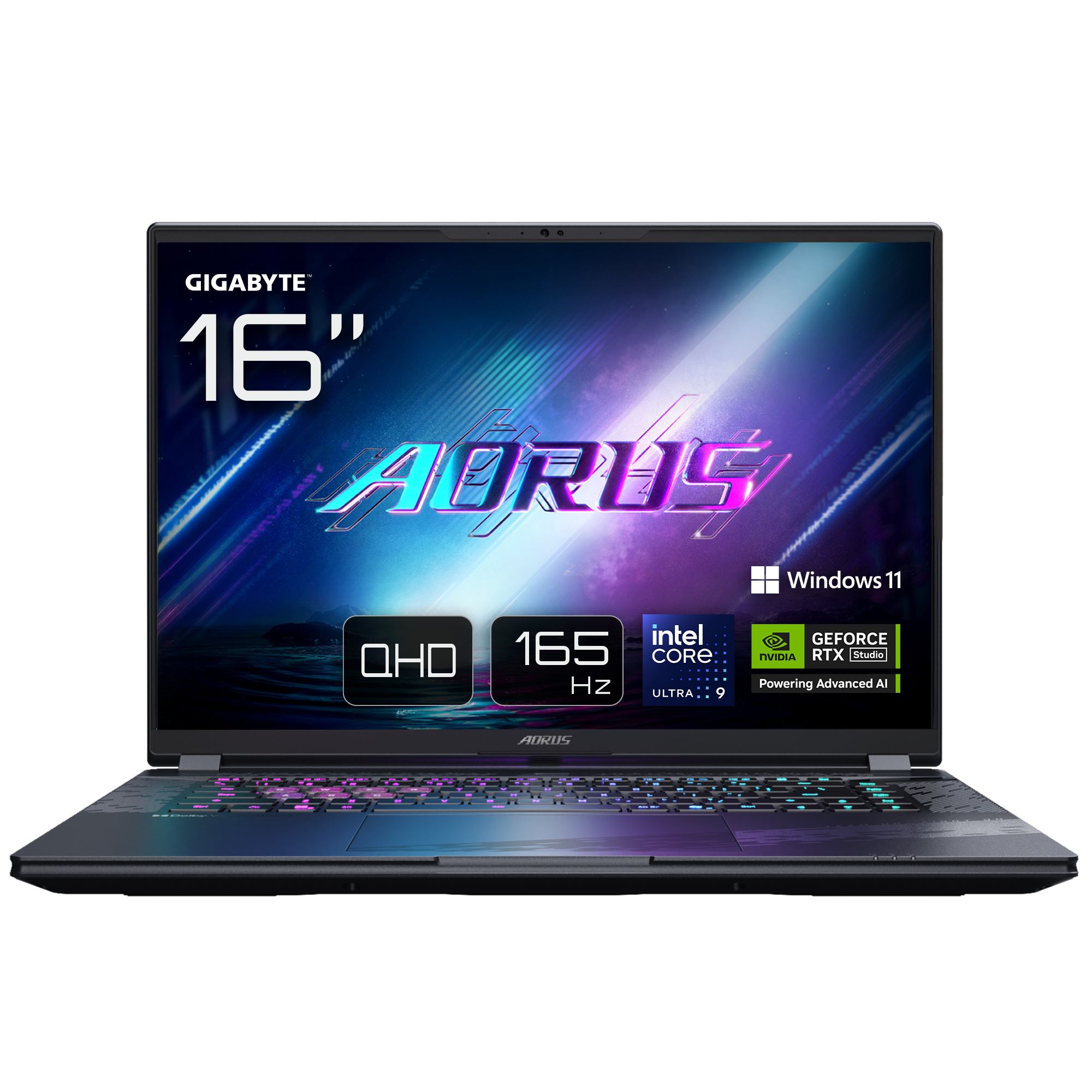GIGABYTE AORUS ELITE 16 BWH Gaming Laptop - 16.0“, 165Hz WQXGA, Intel Ultra 9 275HX, NVIDIA RTX 5070, 32GB DDR5 5600MHz, 2TB Gen4 SSD, Win 11 Home, 2 Year Warranty, Dolby Atmos, ELITE 16 BWHC3UKC65SH (AORUS 16 U9 W11H ELITE 16 RTX 5070)