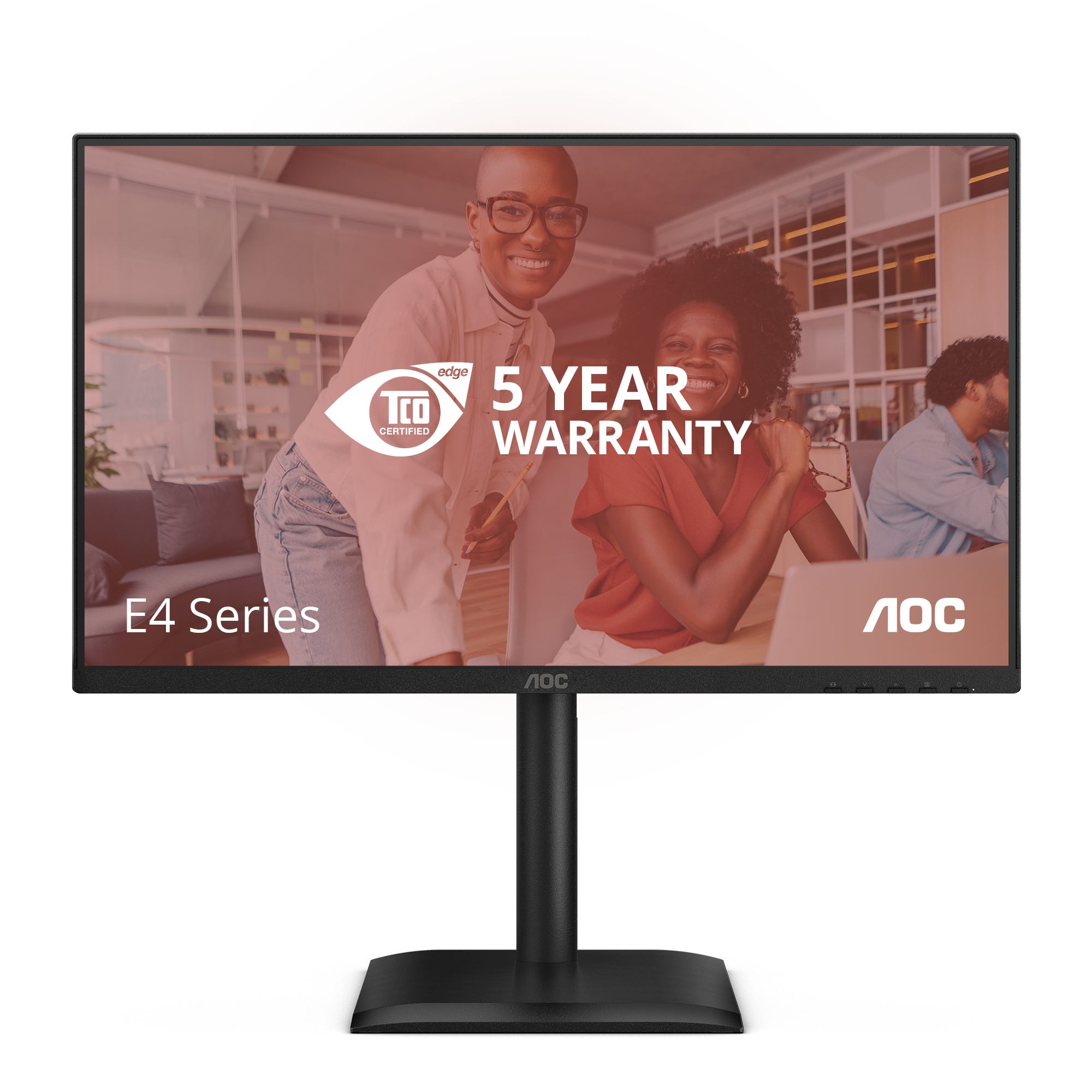 AOC 24E4U computer monitor 60.5 cm [23.8] 1920 x 1080 pixels Full HD LED Black (60,5cm [23,8] 24E4U 16:09 HDMI+DP+USB IPS Lift black)