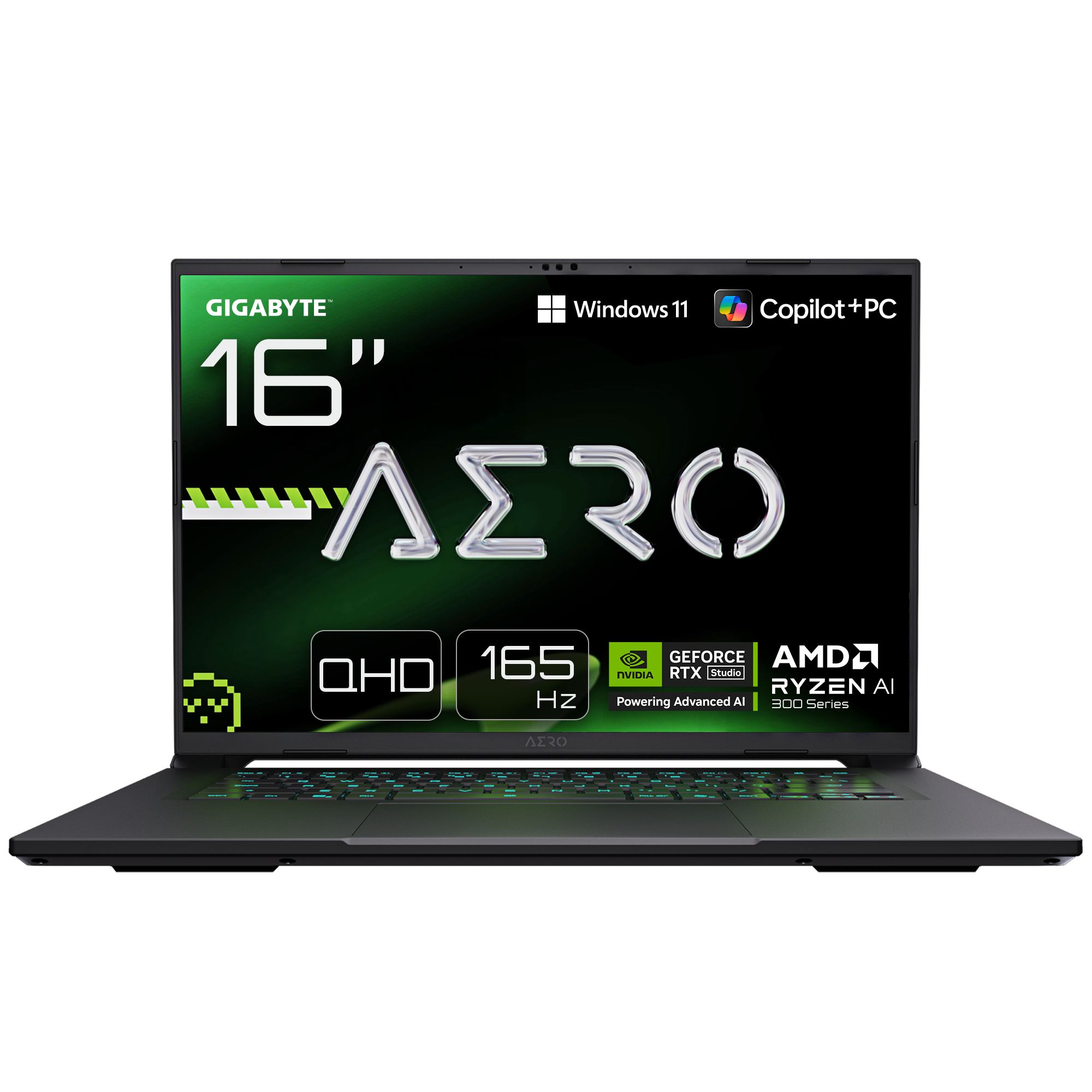 GIGABYTE AERO X16 Gaming Laptop - Copilot+ PC, 16, 165Hz WQXGA, Ryzen AI 7 350, RTX 5060, 16GB DDR5 5200MHz, 1TB Gen4 SSD, Windows 11 Home, 2 Year Warranty, Dolby Atmos, AERO X16 1VH93UKC94AH (GIGABYTE 16 AI 7 W11H AERO X16 1VH 5060)