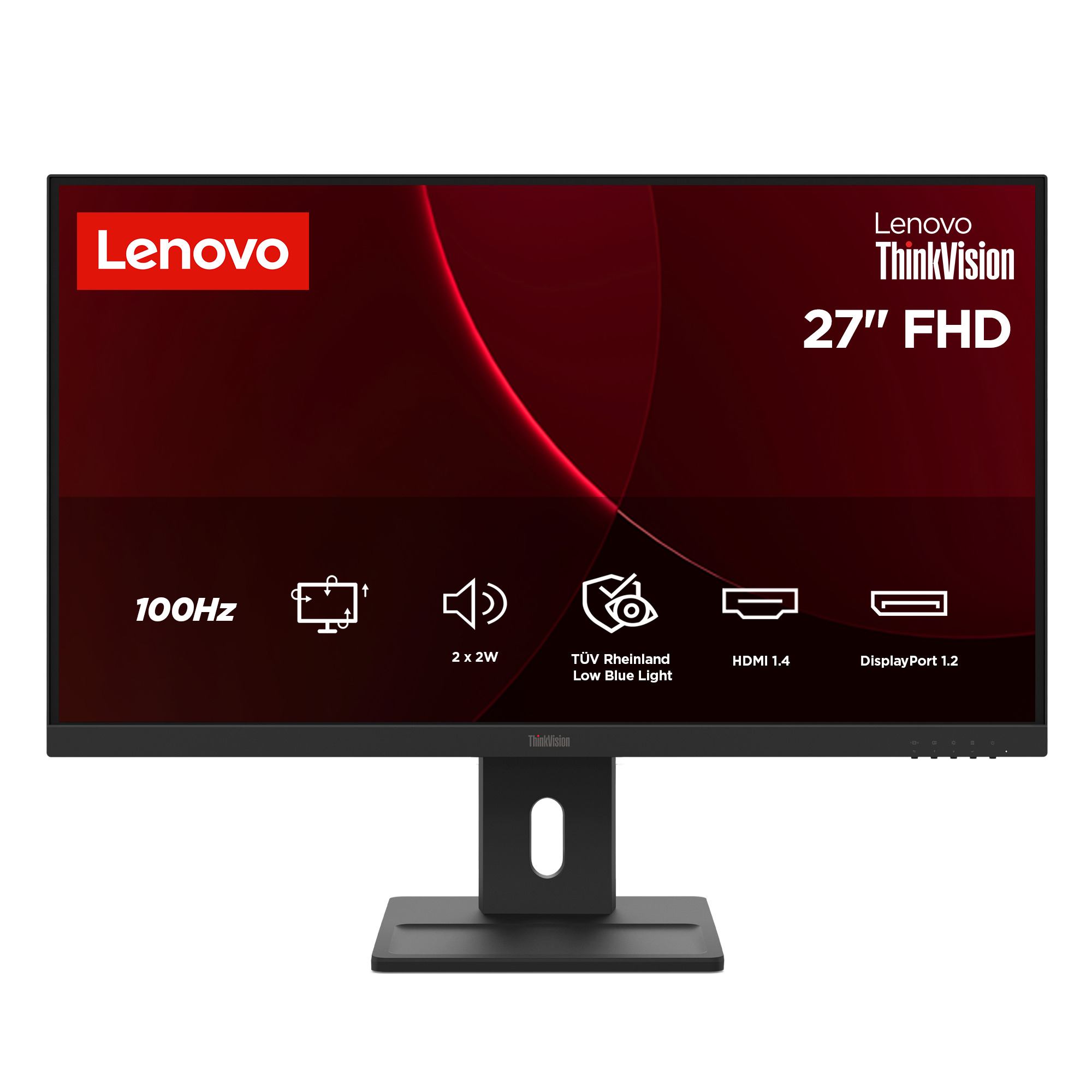 Lenovo ThinkVision E27-40 Monitor (Lenovo ThinkVision E27-40 - LED monitor - 27 - 1920 x 1080 Full HD [1080p] - IPS - 300 cd/m² - 1500:1 - 4 ms - HDMI, VGA, DisplayPort - speakers - raven black)