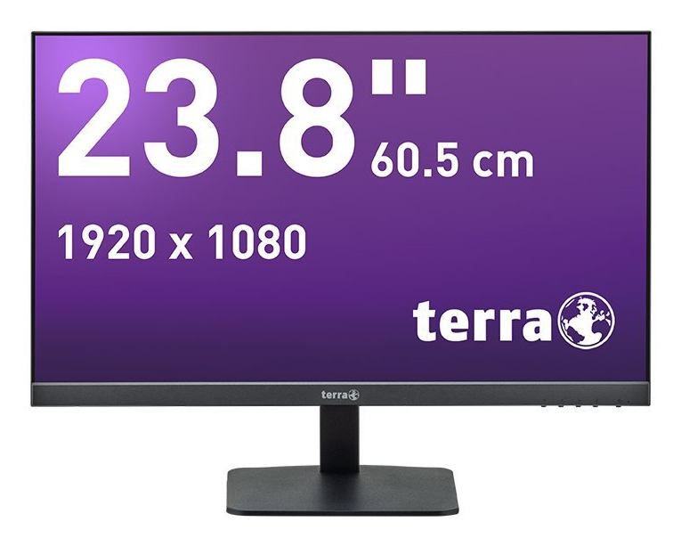 TERRA 2427W computer monitor 60.5 cm [23.8] 1920 x 1080 pixels Full HD LCD Black (TERRA LCD/LED 2427W V3 IPS black HDMI/DP/USB-C)