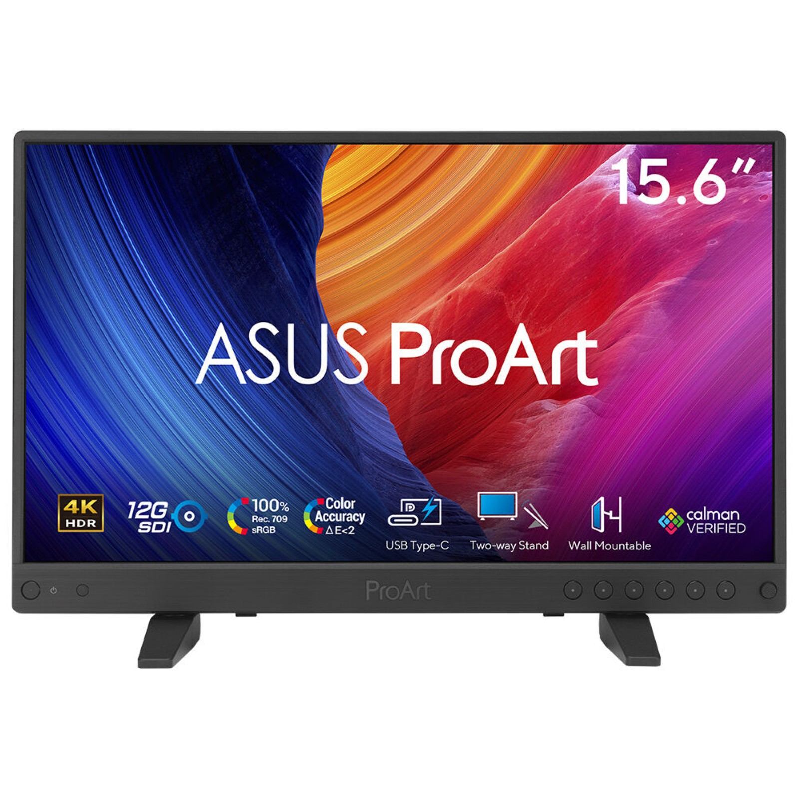 ASUS ProArt PA16USV computer monitor 39.6 cm [15.6] 3840 x 2160 pixels 4K Ultra HD LCD Black (ASUS ProArt PA16USV computerskærm 39,6)
