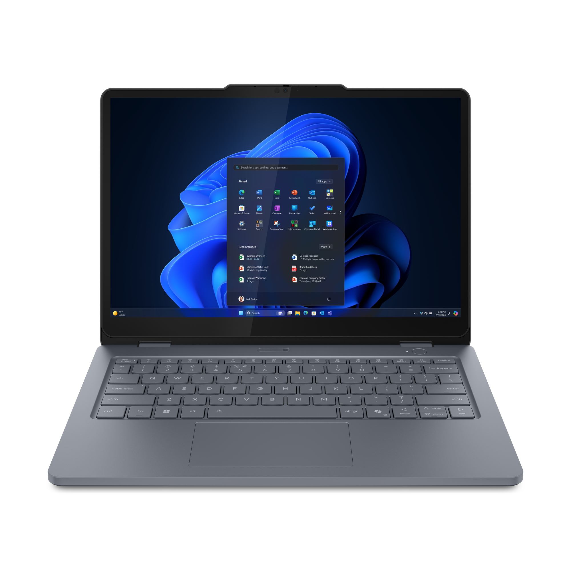Lenovo 13w 2-in-1 Gen 3 Intel Core 5 120U Hybrid [2-in-1] 33.8 cm [13.3] Touchscreen WUXGA 16 GB DDR5-SDRAM 512 GB SSD Wi-Fi 6E [802.11ax] Windows 11 Pro Grey UK English (Lenovo 13w 2-in-1 Gen 3 83M9 - Flip design - Intel Core 5 - 120U / up to 5 GHz - Win 11 Pro - Intel Graphics - 16 GB RAM - 512 GB SSD TCG Opal Encryption 2, NVMe - 13.3 IPS touchscreen 1920 x 1200 - Wi-Fi 6E, Bluetooth - luna gre