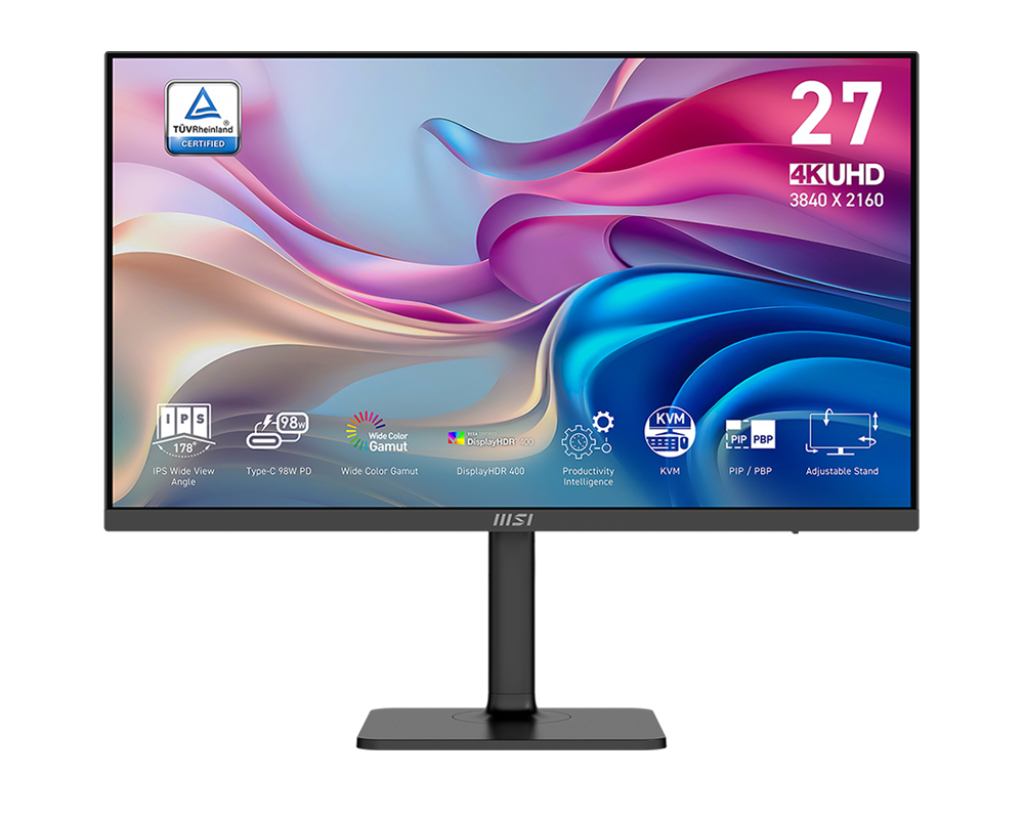 MSI MODERN MD272UPHGDE computer monitor 68.6 cm [27] 3840 x 2160 pixels 4K Ultra HD Black (MSI Modern MD272UPHGDE 69cm [27] IPS)