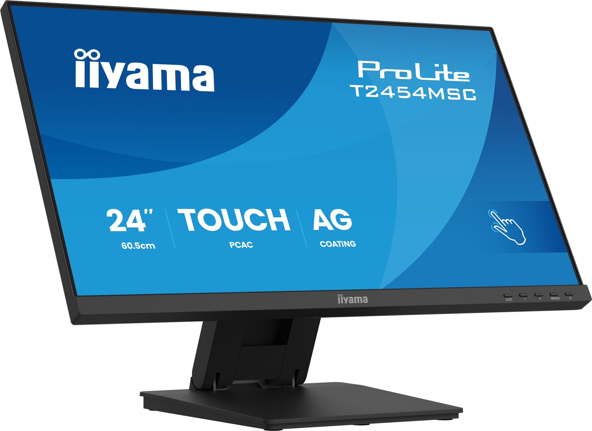 iiyama ProLite T2454MSC-B3AG computer monitor 60.5 cm [23.8] 1920 x 1080 pixels Full HD LED Touchscreen Multi-user Black (iiyama ProLite T2454MSC-B3AG - LED monitor - 24 [23.8 viewable] - touchscreen - 1920 x 1080 Full HD [1080p] @ 83 Hz - IPS - 300 cd/m² - 1000:1 - 4 ms - HDMI, DisplayPort - speakers - matte black)