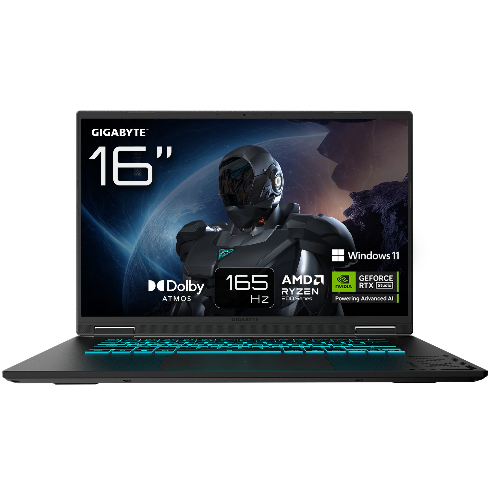 GIGABYTE GAMING A16 Laptop - 16, 165Hz WUXGA, Ryzen 7 260, RTX 5050, 16GB DDR5 5200MHz, 1TB Gen4 SSD, Windows 11 Home, 2 Year Warranty, Dolby Atmos, GAMING A16 3THK3UK894SH (GIGABYTE 16 R7 W11H GAMING A16 5050)