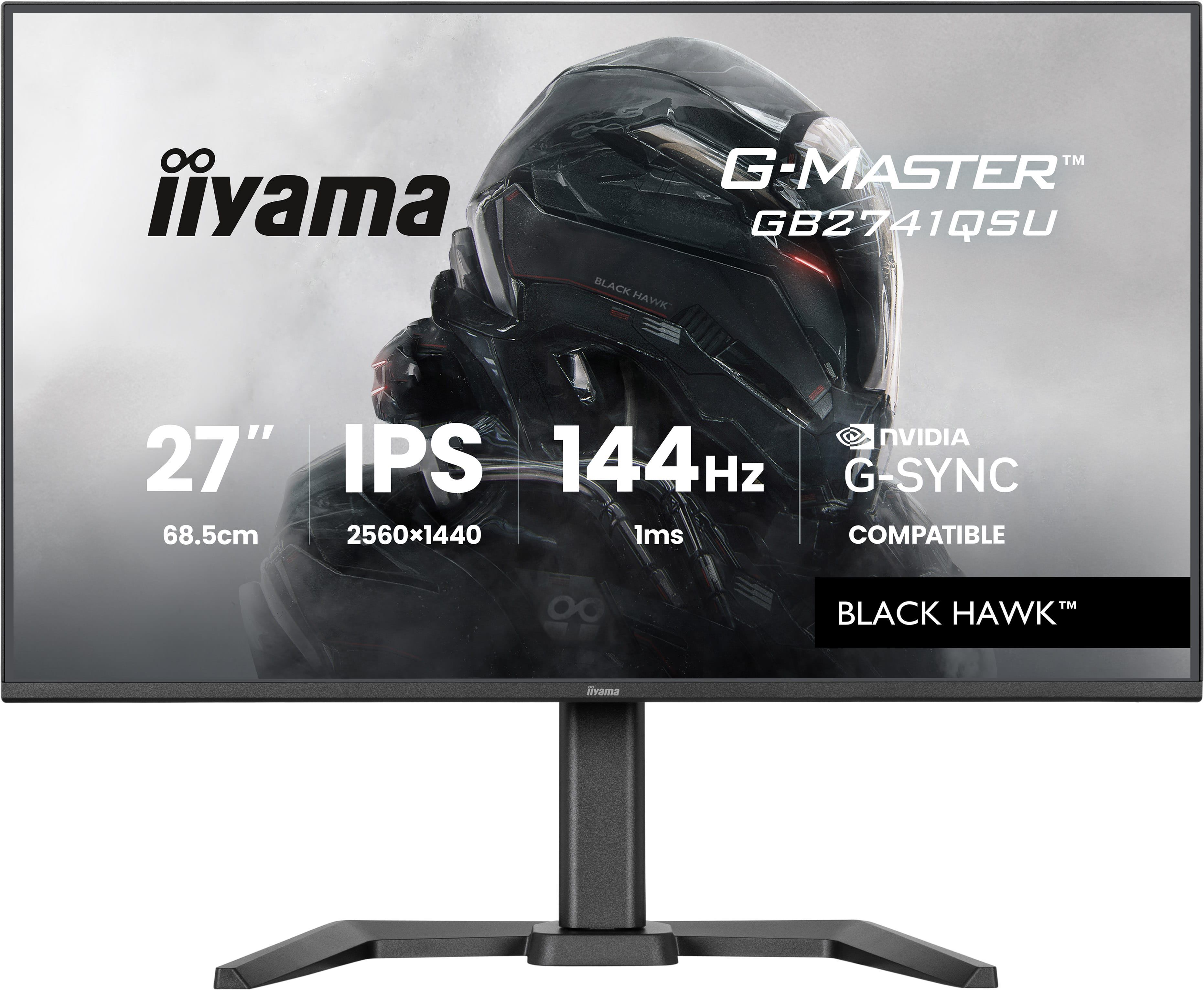 iiyama G-MASTER GB2741QSU-B1 computer monitor 68.6 cm [27] 2560 x 1440 pixels 4K Ultra HD LED Black (27 G-Master GB2741QSU-B1 Gaming Monitor - 27 Black QHD IPS Gaming Monitor 1x HDMI 144Hz 1ms)