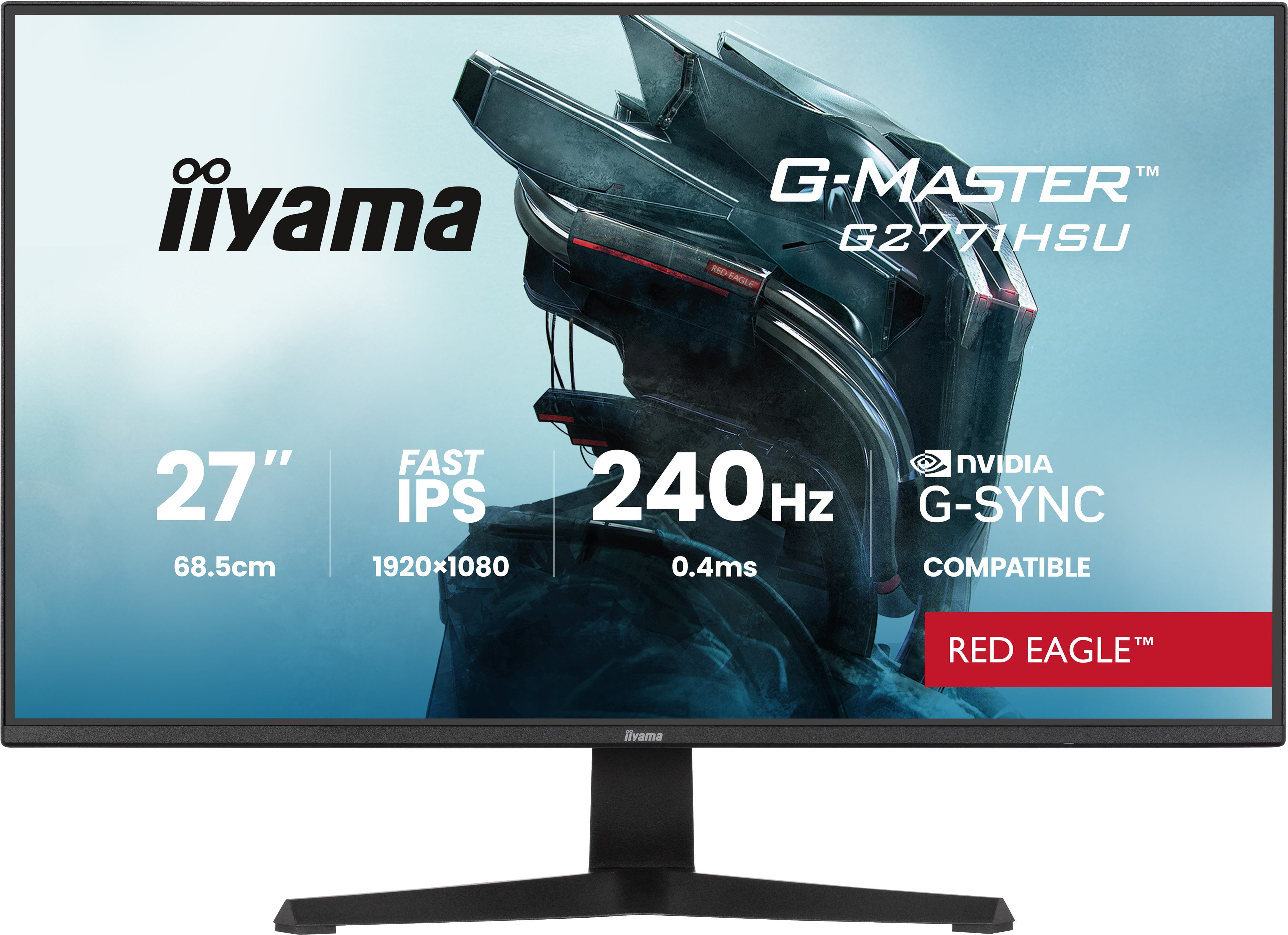 iiyama G-MASTER G2771HSU-B1 computer monitor 68.6 cm [27] 1920 x 1080 pixels Full HD Black (27 G-Master G2771HSU-B1 Gaming Monitor - 27 Black FHD IPS Gaming Monitor 2x HDMI 240Hz 0.4ms)