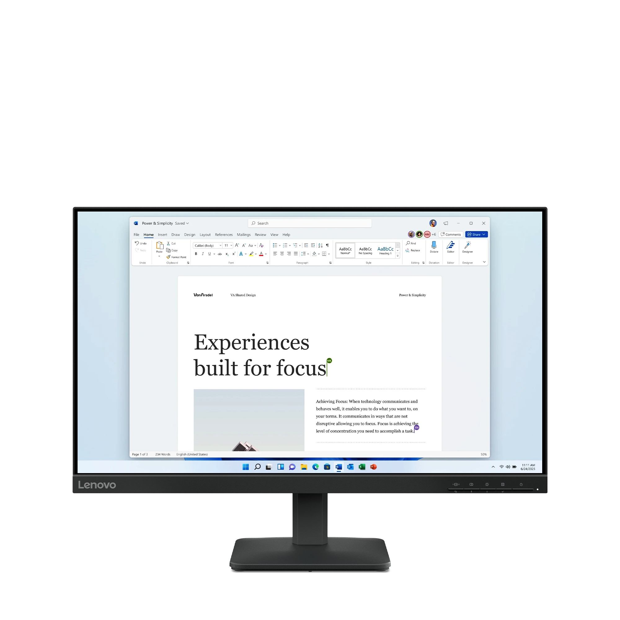Lenovo L24-4e computer monitor 60.5 cm [23.8] 1920 x 1080 pixels Full HD LCD Black (Lenovo L24-4e computerskærm 60,5 cm [2)