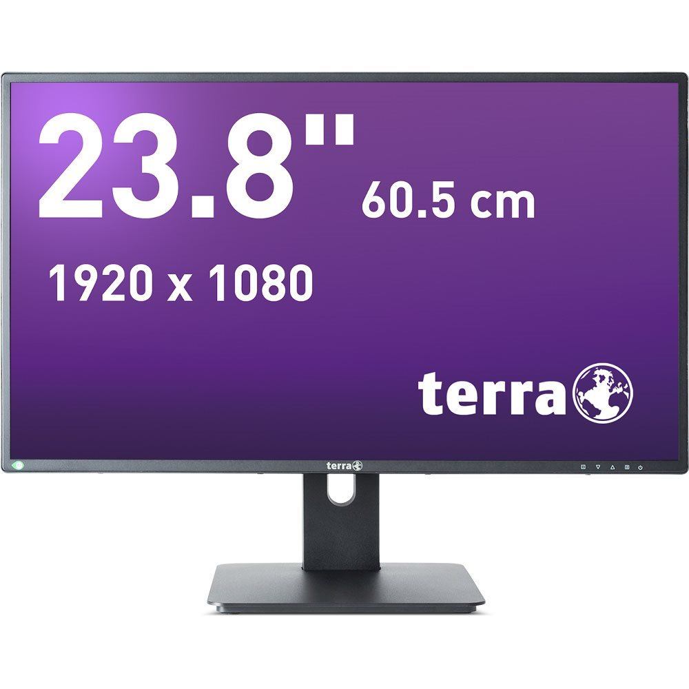 TERRA 3030250 computer monitor 60.5 cm [23.8] 1920 x 1080 pixels Full HD LED Black (TERRA LCD/LED 2456W PV V4 IPS black HDMI/DP/USB-C)