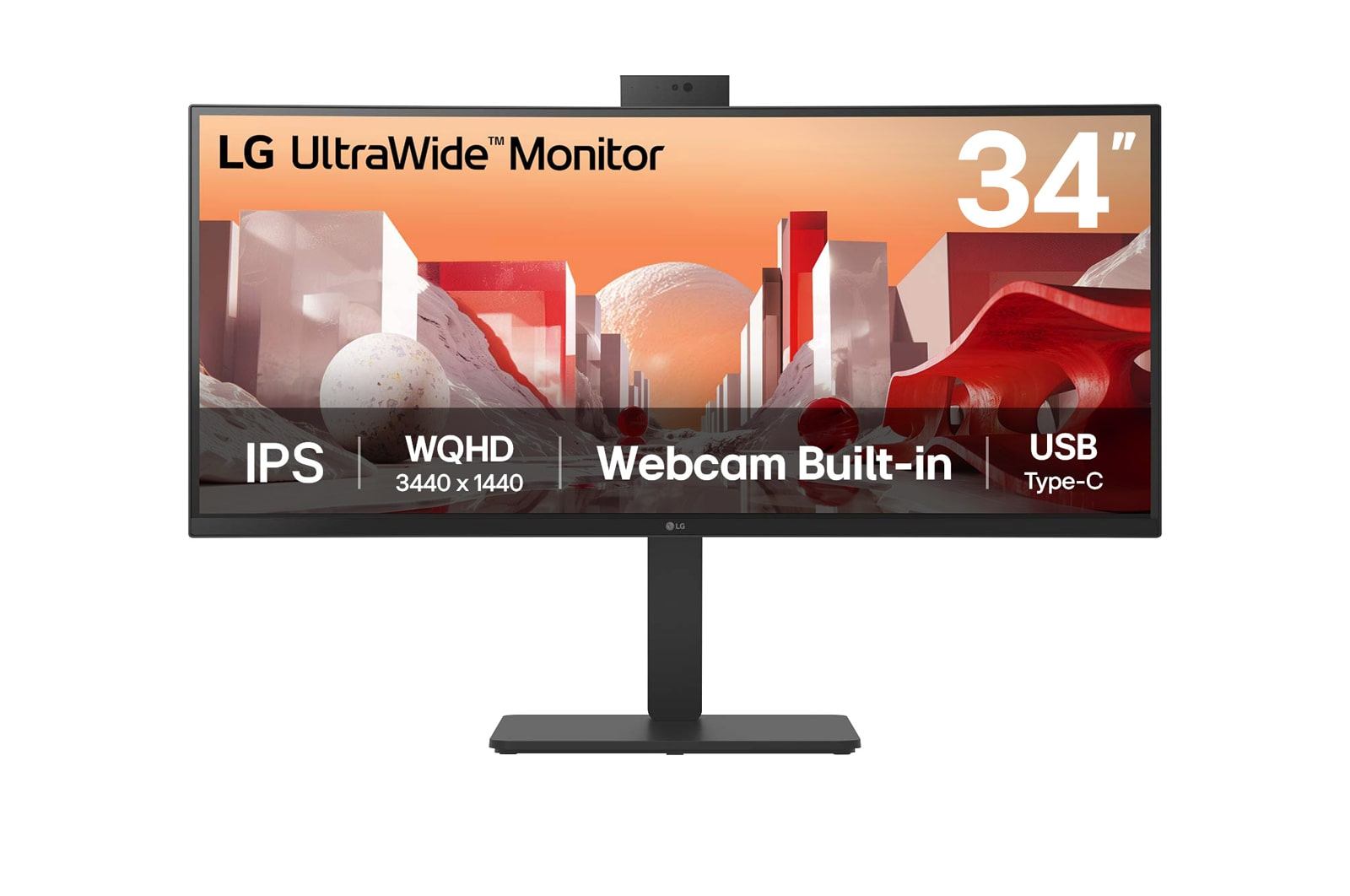 LG 34BA85QE-B computer monitor 86.4 cm [34] 3440 x 1440 pixels Wide Quad HD LCD Black (34IN ULTRAWIDE QHD CURVED IPS - 3440X1440 21:9 300CD/M2 HDMI/DP/)