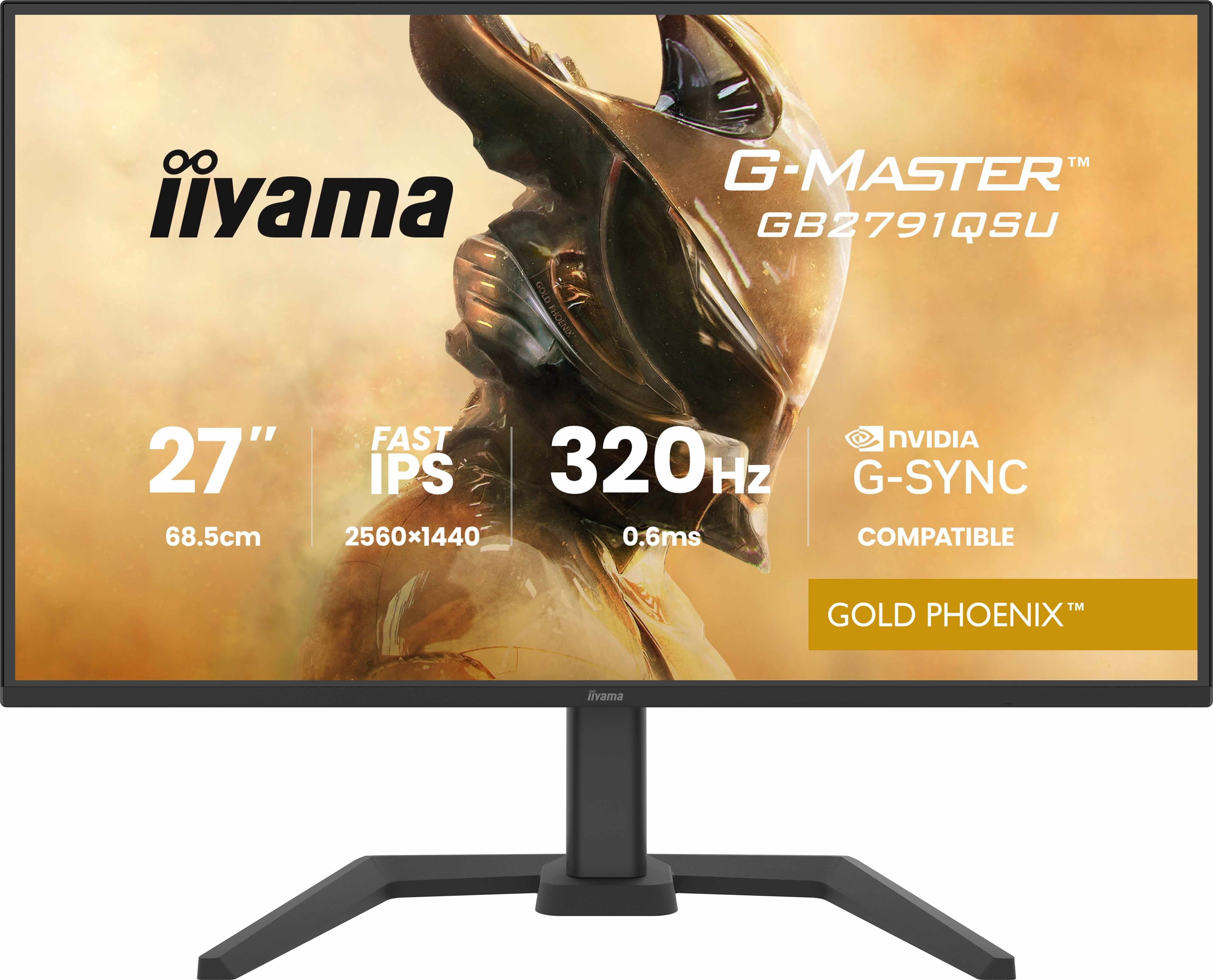 iiyama G-MASTER GB2791QSU-B1 computer monitor 68.6 cm [27] 2560 x 1440 pixels Wide Quad HD LCD Black (27 GB2791QSU-B1 Gaming Monitor - 27 Black Fast IPS LCD Gaming Monitor 2x HDMI 320hz)