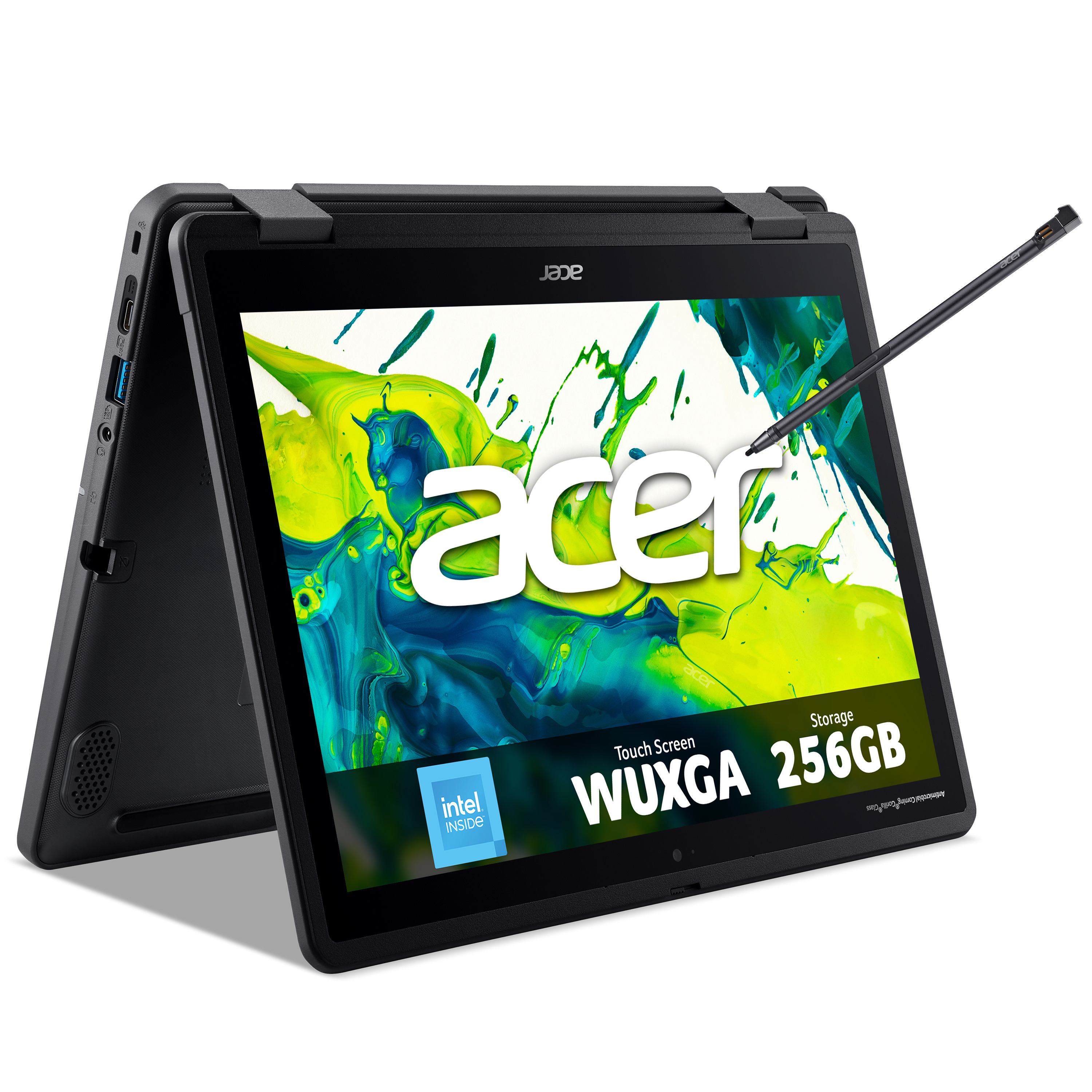 Acer TravelMate Spin B3 B3 Spin 12 convertible laptop [TMB312RN-31] - Intel N150, 8GB RAM, 256GB SSD, 12.2 WUXGA touchscreen, Windows 11 (ACER TMB312RN-31 N150 8/256 W11P ED)