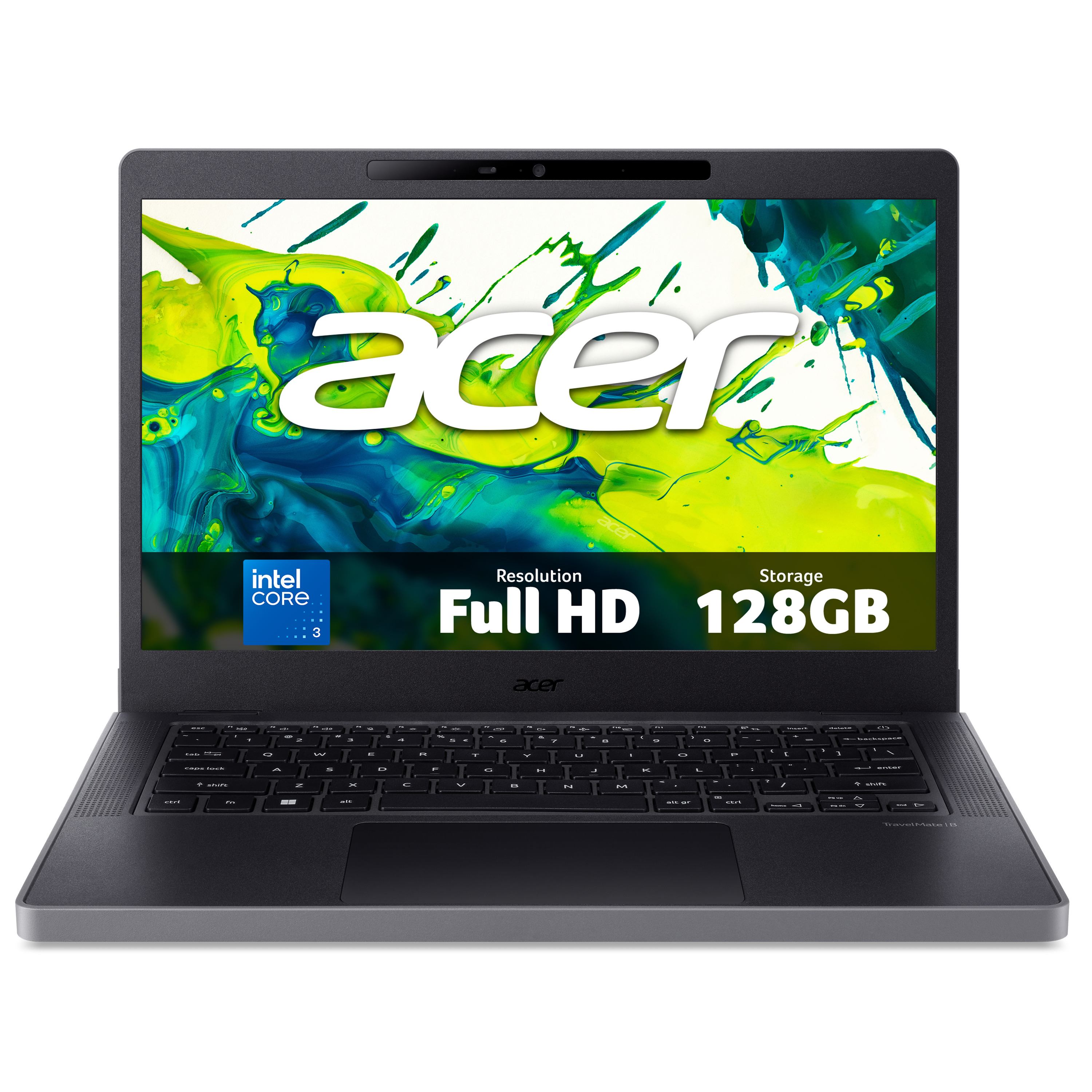 Acer TravelMate B5 14 laptop [TMB514-31-G2] - Intel Core 3, 8GB RAM, 128GB, 14 Full HD display, Windows 11 (ACER TMB514-31 N355 8/128 W11P ED)
