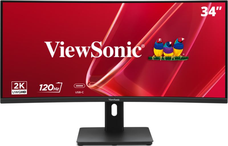 Viewsonic VA 34” UWQHD Curved Monitor with KVM Switch (34IN LCD VA PANEL 1500R HDMI2.0 - 3440X1440 USB3.2 1MS)