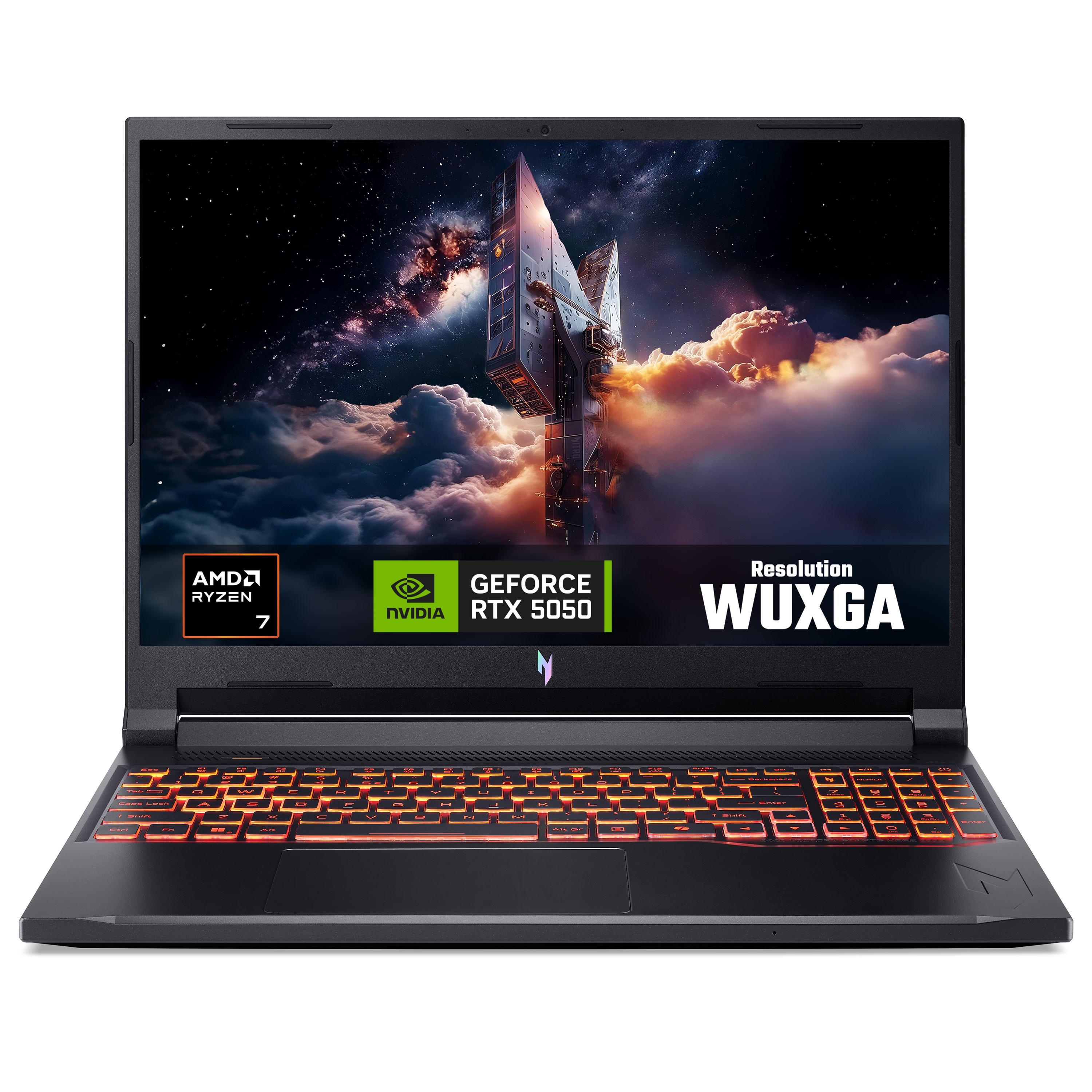 Acer Nitro V 16 AI V16 AI [ANV16-42] gaming laptop - AMD Ryzen 7 260, NVIDIA RTX 5050, 16 180Hz WUXGA [1920x1200], 16GB DDR5, 512GB SSD (Acer Nitro V 16 AI ANV16-42 ANV16-42-R85H 40.6 cm [16] Clamshell Gaming Notebook - WUXGA - 180 Hz - AMD Ryzen 7 260 - 16 GB - 512 GB PCI Express NVMe 4.0 SSD - English [UK] Keyboard - Black)