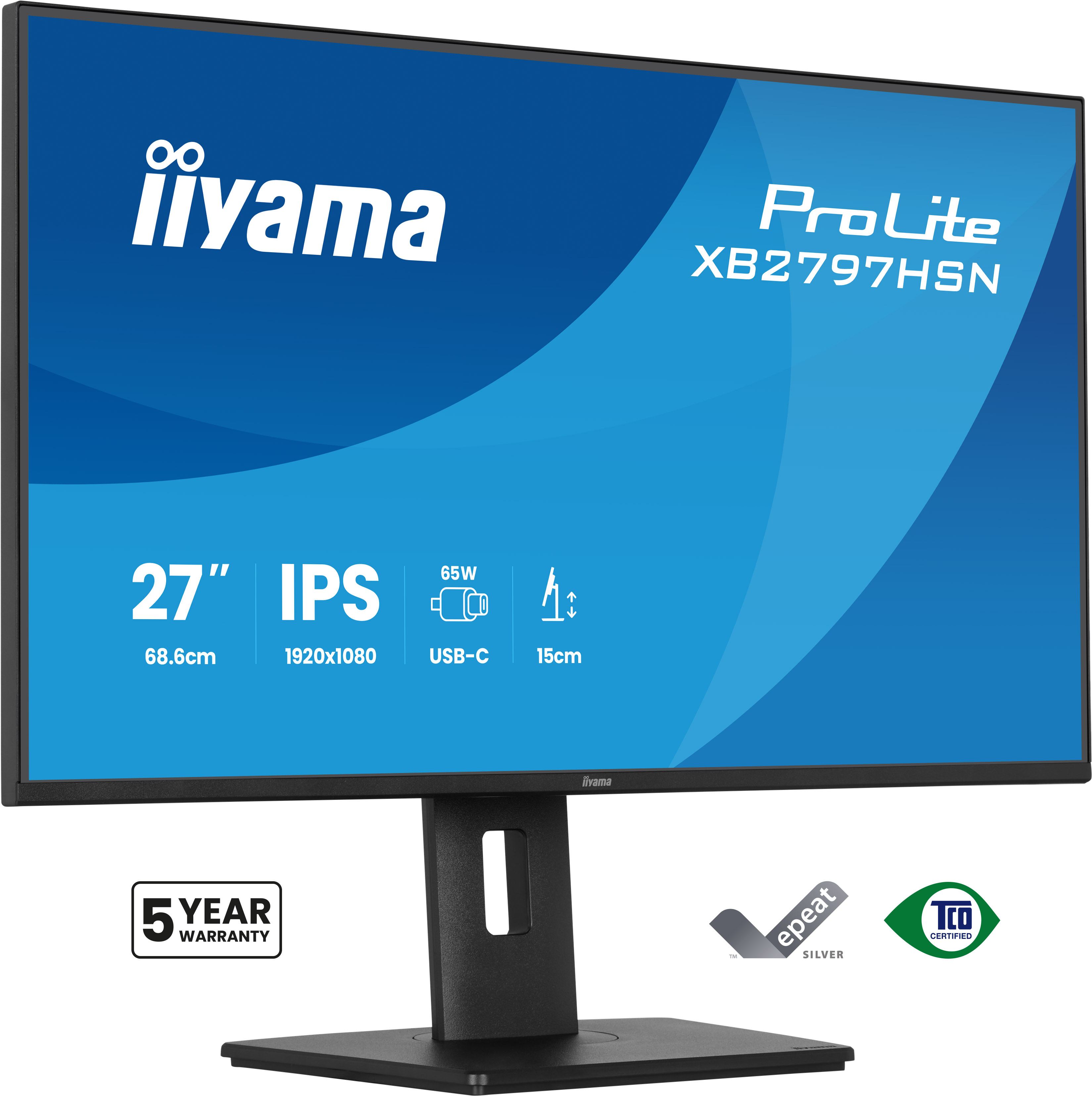 iiyama ProLite XB2797HSN-B1 computer monitor 68.6 cm [27] 1920 x 1080 pixels Full HD LCD Black (iiyama XB2797HSN-B1)