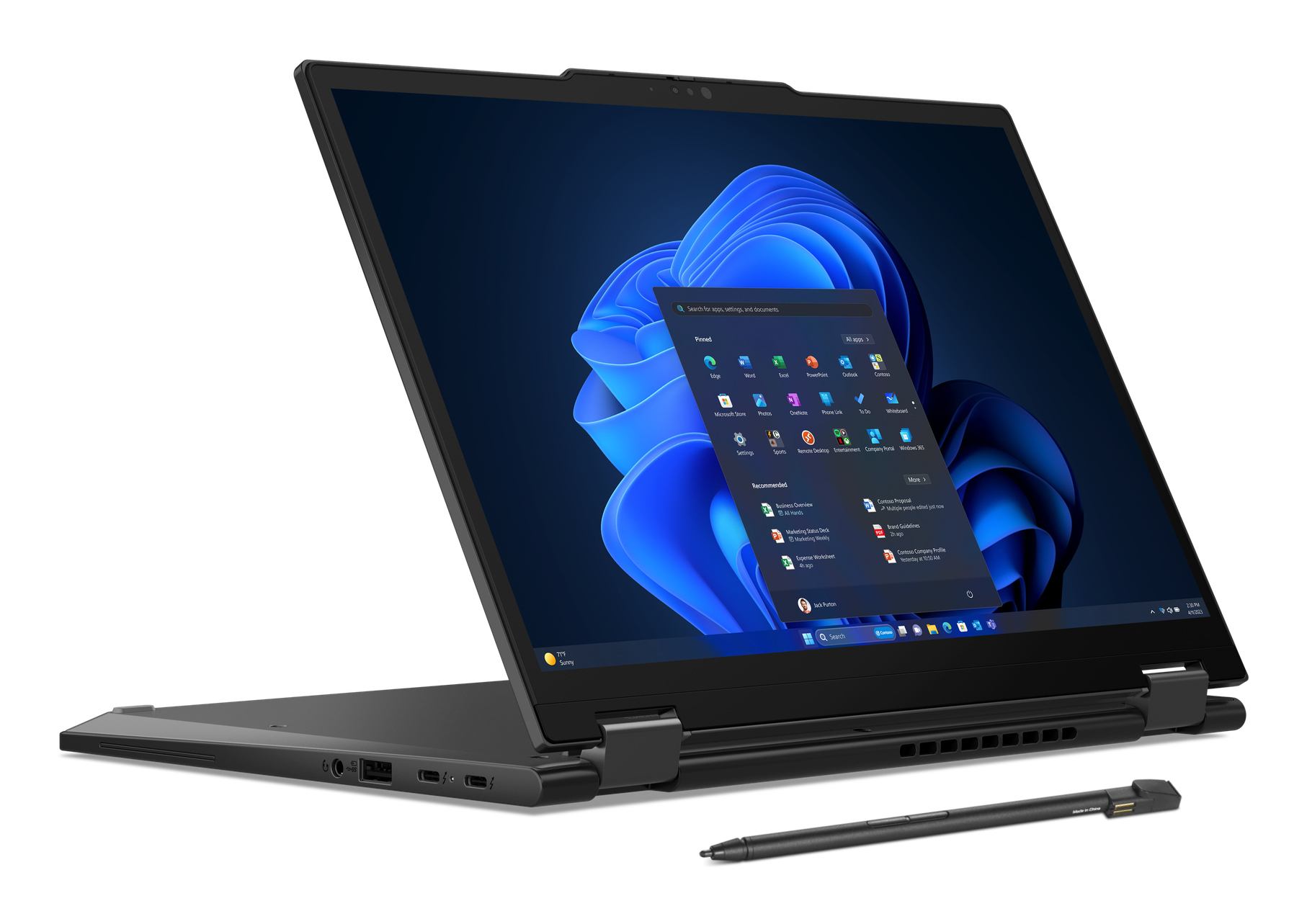 Lenovo ThinkPad X13 Gen 5 Intel Core Ultra 5 125U 16GB RAM 256GB SSD 13.3 WUXGA IPS Touchscreen Windows 11 Pro 2-in-1 Business Laptop with Pen - Black (Lenovo ThinkPad X13 2-in-1 Laptop, 13.3 Inch WUXGA 1920x1200 IPS TouchScreen, Intel Core Ultra 5 125U Processor, 16GB DDR5X-6400 RAM, 256GB SSD, Windows 11 Pro with 3 Year Warranty and Pen)