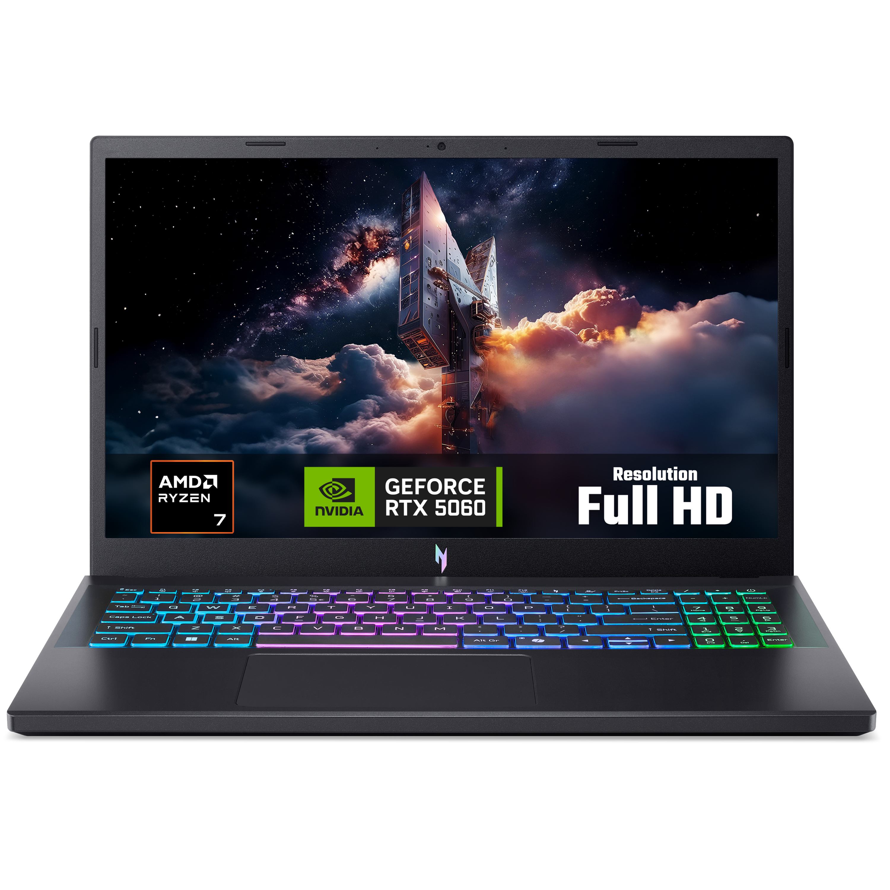 Acer Nitro V 15 ANV15-A31-R4A1 AMD Ryzen 7 170 16GB RAM 512GB SSD RTX 5060 15.6 Windows 11 Home Gaming Laptop (Acer Nitro V 15 ANV15-A31 ANV15-A31-R4A1 39.6 cm [15.6] Clamshell Gaming Notebook - Full HD - 165 Hz - AMD Ryzen 7 Ryzen 100 Series 170 - 16 GB - 512 GB PCI Express NVMe 4.0 SSD - English [UK] Keyboard - Black)