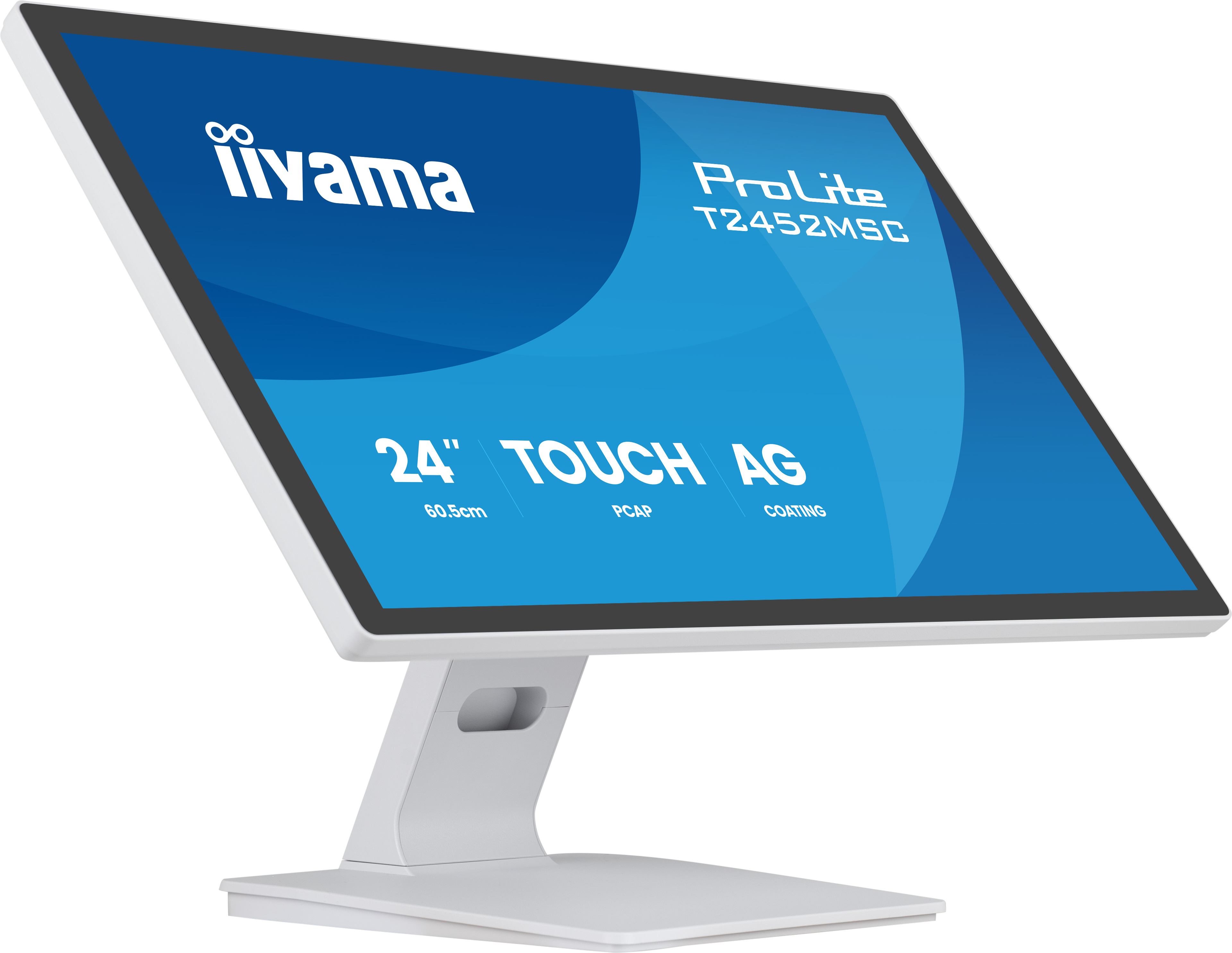 iiyama T2452MSC-W2AG computer monitor 61 cm [24] 1920 x 1080 pixels Full HD LED Touchscreen White (24 T2452MSC-W2AG Monitor - 24 White IPS LCD Touch Monitor 120hz 5ms)