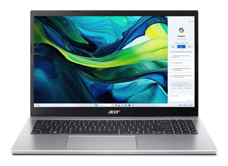 Acer Aspire Go 15 AG15-42P-R6HU AMD Ryzen™ 5 5625U Laptop 39.6 cm [15.6] Full HD 8 GB DDR4-SDRAM 512 GB SSD Wi-Fi 6 [802.11ax] Windows 11 Home Silver (Acer Aspire Go, 15.6 Inch Screen 1920 x 1080 Full HD, AMD Ryzen 5 5625U Processor, 8GB RAM, 512GB SSD, Windows 11 Home)
