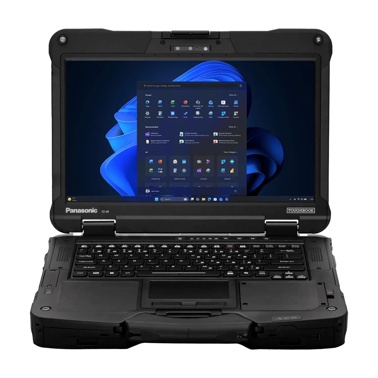 Panasonic Toughbook 40 mk3 Intel Core Ultra 5 235H Laptop 35.6 cm [14] Touchscreen Full HD 16 GB DDR5-SDRAM 512 GB SSD Wi-Fi 7 [802.11be] Windows 11 Pro Black, Grey (MK3 ULTRA5-235H 14IN TOUCH 16GB - 512GB OPAL GR W11M) - German version