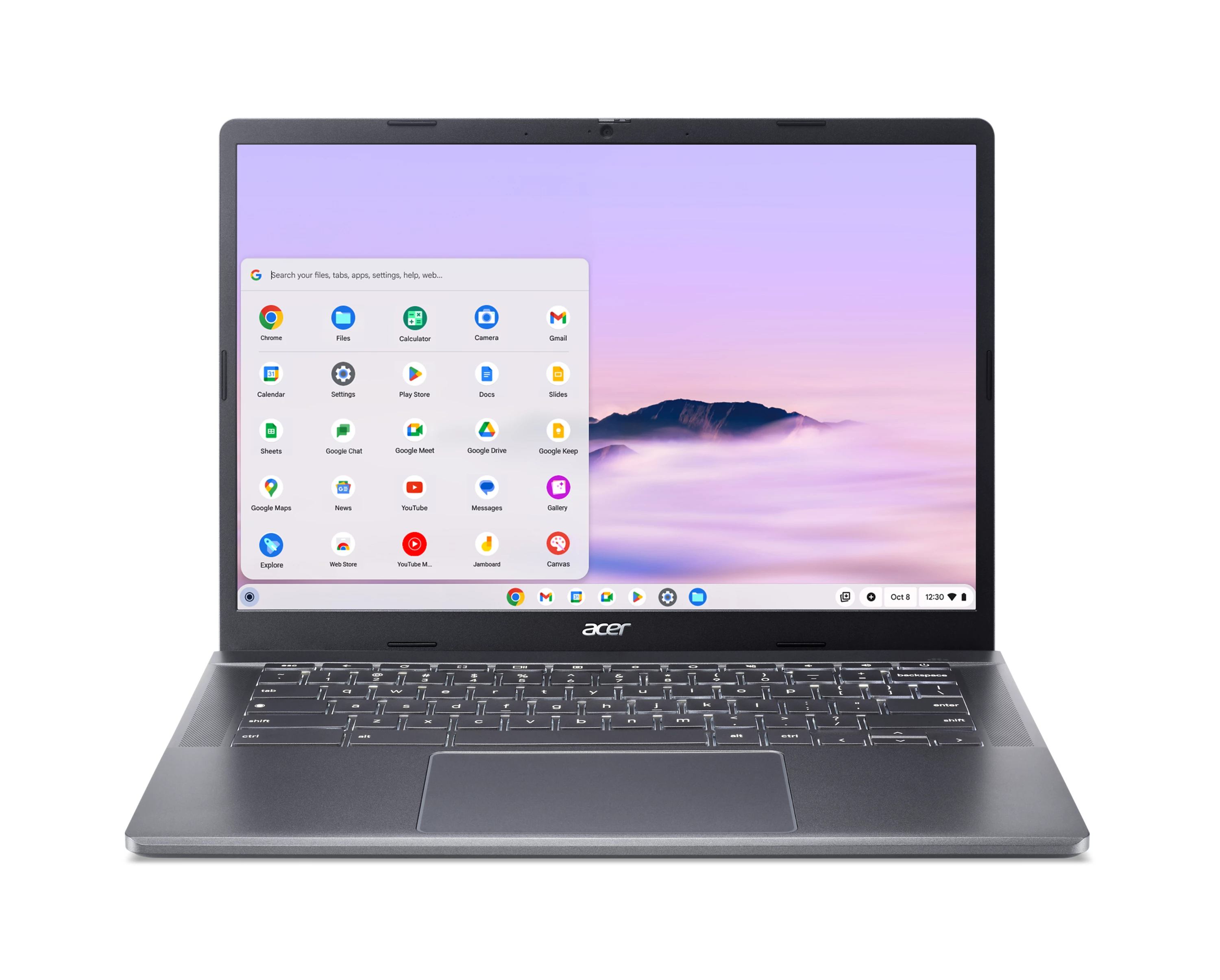Acer Aspire Chromebook Plus 514 CBE574-1-R20E (Acer Chromebook Plus 514 CBE574-1 - AMD Ryzen 5 - 7520C / up to 4.3 GHz - Chrome OS - Radeon 610M - 16 GB RAM - 256 GB SSD NVMe, 3D Triple-level Cell [TLC] - 14 IPS 1920 x 1200 - Wi-Fi 6E - steel grey - kbd: UK)