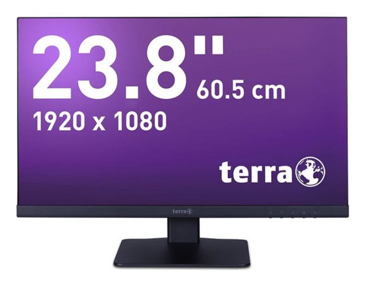 TERRA 3030261 computer monitor 60.5 cm [23.8] 1920 x 1080 pixels Full HD LCD Black (TERRA LCD/LED 2448W V4 IPS black HDMI/DP/USB-C)