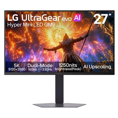 LG UltraGear 27GM950B-B 27 5K Ultra HD IPS 165Hz 1ms HDR1000 USB-C Height Adjustable Gaming Monitor with Speakers