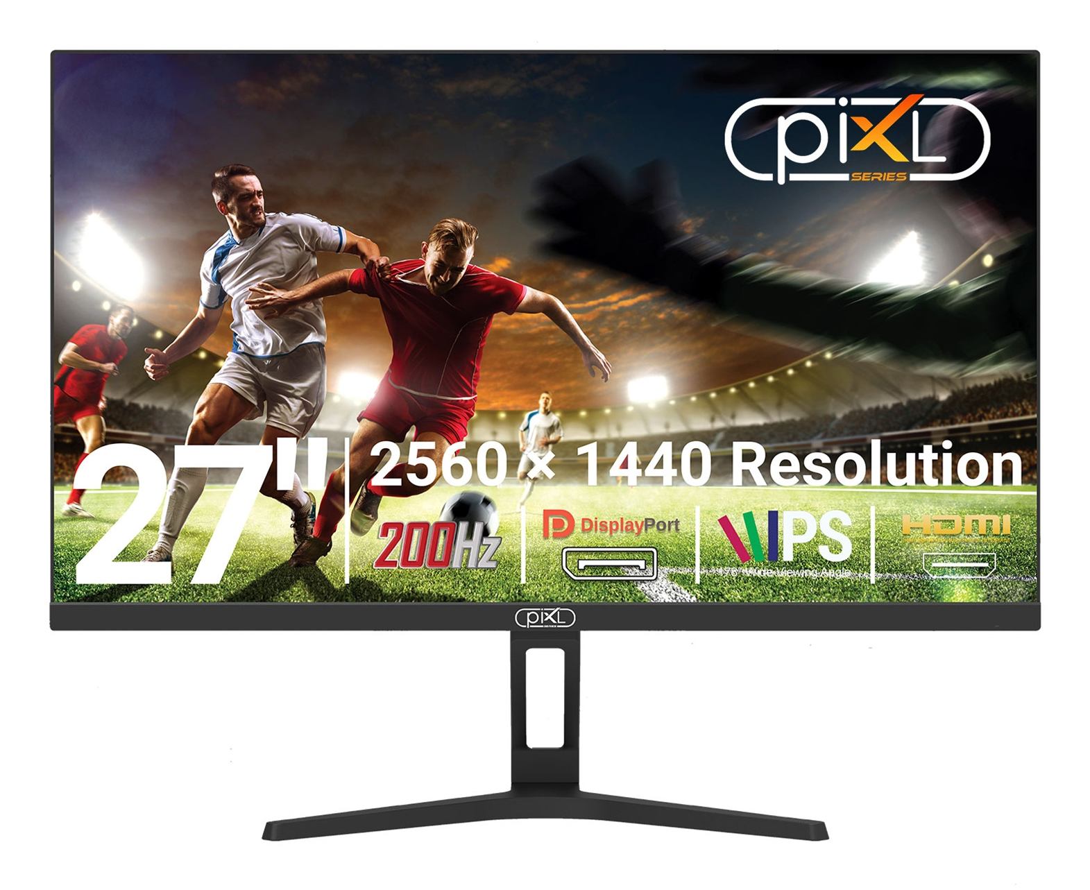 piXL X-Series GS27QIDPHA 27 Inch QHD IPS Gaming Monitor with 200Hz Refresh Rate, 2560 x 1440 Resolution, 1ms Response Time, 2x HDMI 2.0 & 2x DisplayPort 1.4 (piXL X-Series GS27QIDPHA 27 Inch QHD IPS Gaming Monitor with 200Hz Refresh Rate, 2560 x 1440 Resolution, 1ms Response Time, 2x HDMI 2.0 & 2x DisplayPort 1.4)