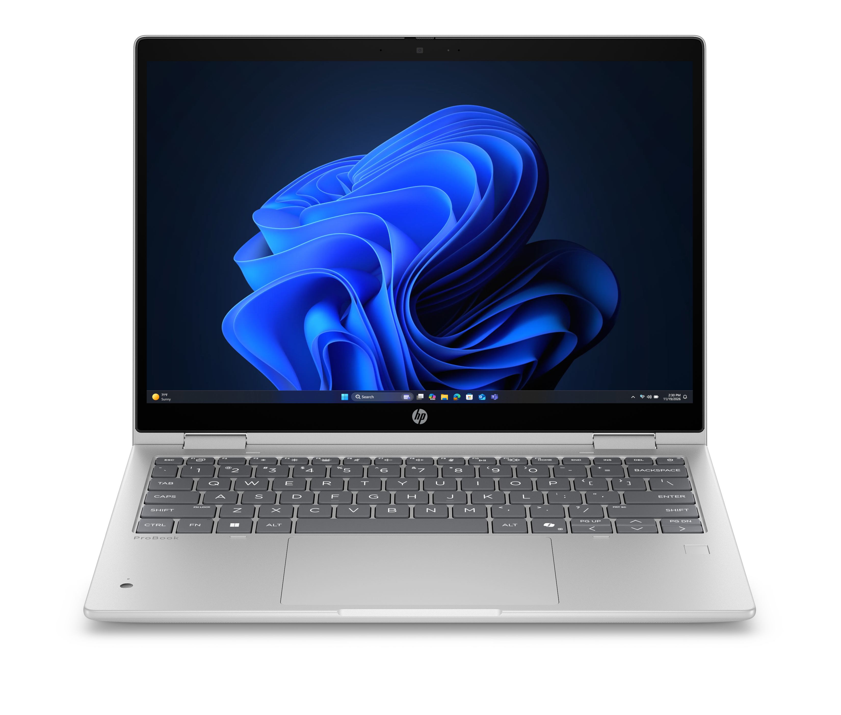 HP E34TKET laptop 33.8 cm [13.3] Touchscreen WUXGA 16 GB DDR5-SDRAM 512 GB SSD Wi-Fi 6E [802.11ax] Windows 11 Pro AI PC Silver (HP ProBook 4 G2i Flip C5-320 16GB/512SSD 13.3 Touch W11P 1YR)