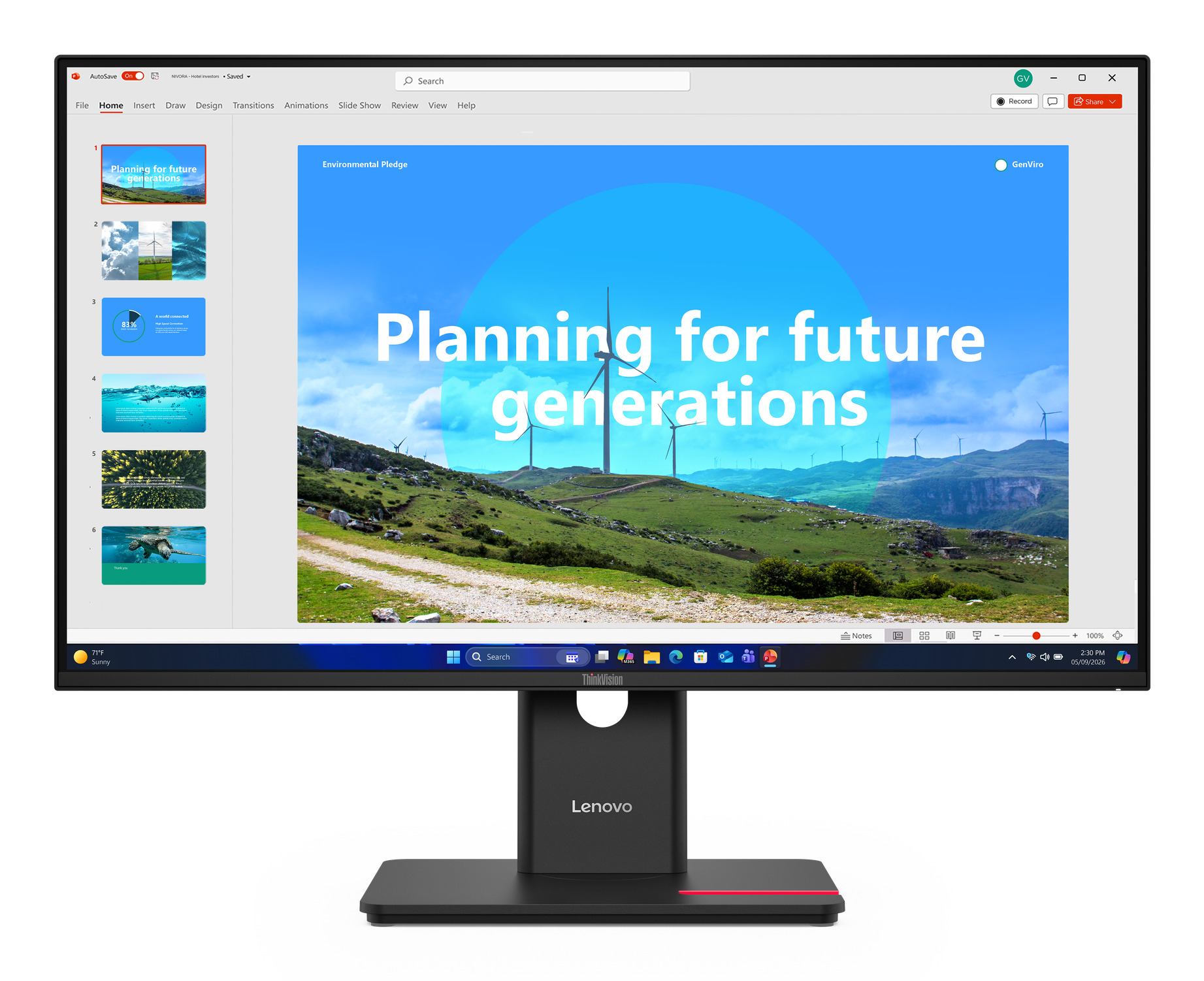 Lenovo ThinkVision T27D-40 Monitor (T27D-40 27.0 FHD IPS 16:9 - 300CD/M L/T/P/S ENET USB-C)