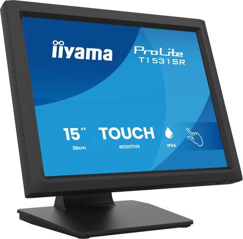 iiyama ProLite T1531SR-B2S computer monitor 38.1 cm [15] 1024 x 768 pixels XGA Touchscreen Tabletop Black (15 ProLite T1531SR-B2S Monitor - 15 Black VA LCD Touch Monitor HDMI and Display Port 350cd/m&sup2;)