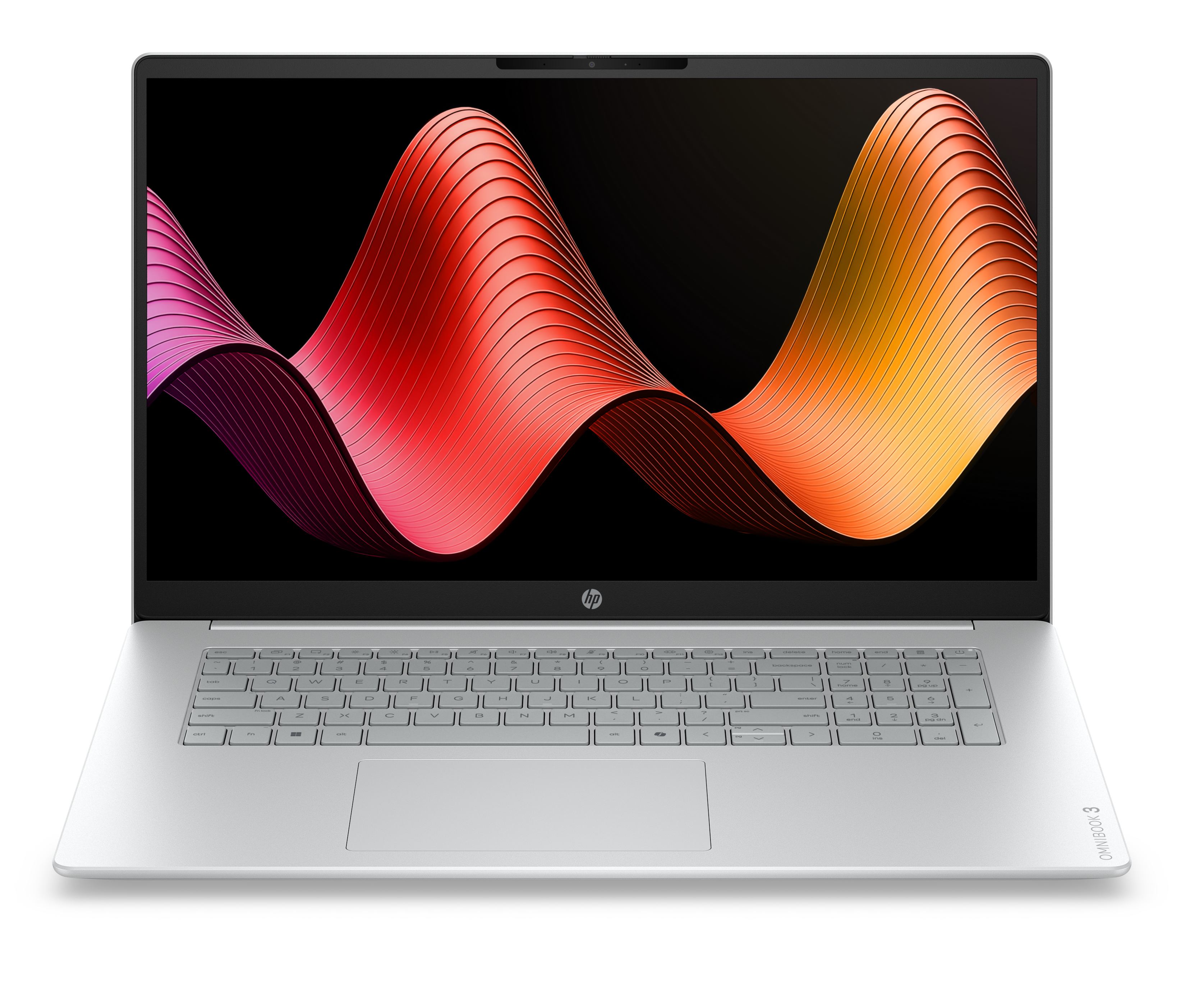 HP OmniBook 3 - Ryzen 7 250 16GB 1TB SSD 17.3 HD+ AMD Radeon 780M Graphics Wi-Fi 6 1080p FHD camera FreeDOS 3.0 - Glacier silver