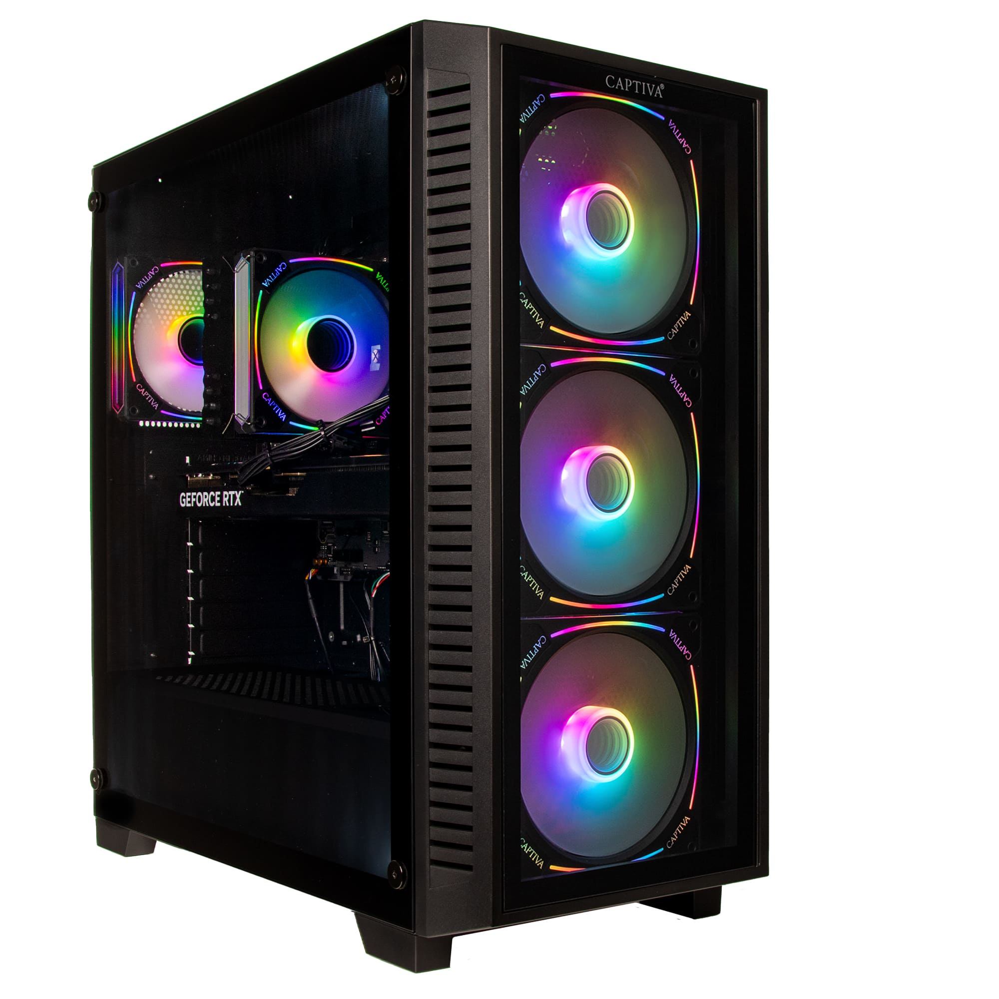 CAPTIVA 98664 PC/workstation AMD Ryzen™ 7 7800X3D 32 GB DDR5-SDRAM 1 TB SSD NVIDIA GeForce RTX 5070 Ti Windows 11 Home Black (Captiva PC Highend Gaming R98-664 Ryzen 7 7800X3D 32GB/1TB SSD RTX 5070Ti Win11) - German version