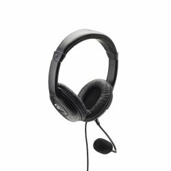 connektgear HP512 Stereo PC Headset with Boom Mic and Volume Control - Black 