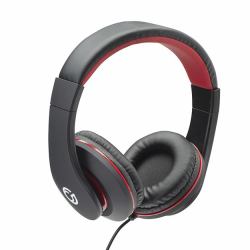 connektgear HP531 Stereo Mobile Headset with In-Line Mic and Controller - Black/Red 