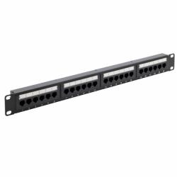 connektgear 24 Port Patch Panel [Cat6] IDC Punch Down 19 inch + Lacing Bar 