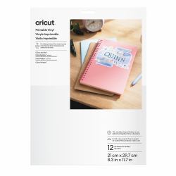 cricut PRINTABLE VINYL A4 - 12 SHEET WHITE