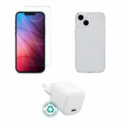 eSTUFF ES-KIT-IPH15 mobile device charger Mobile phone Transparent, White AC Indoor 
