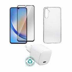 eSTUFF ES-KIT-SAMGALA34 mobile device charger Mobile phone Transparent, White AC Indoor 